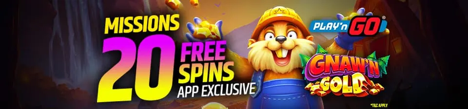 Complete the missions and win free spins.