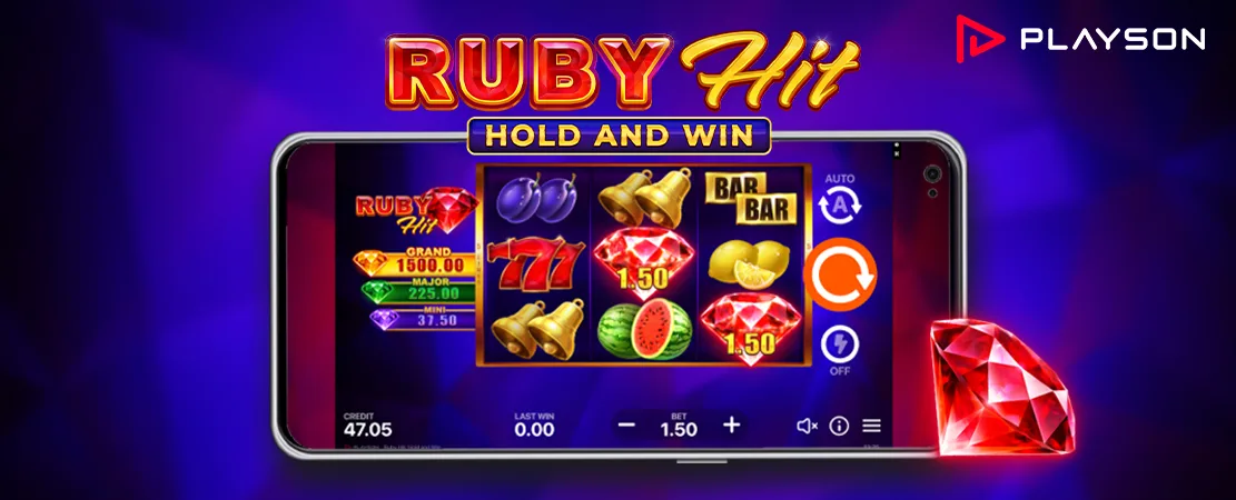 Exclusively on Starcasino.be, Ruby Hit: Hold and Win from Playson