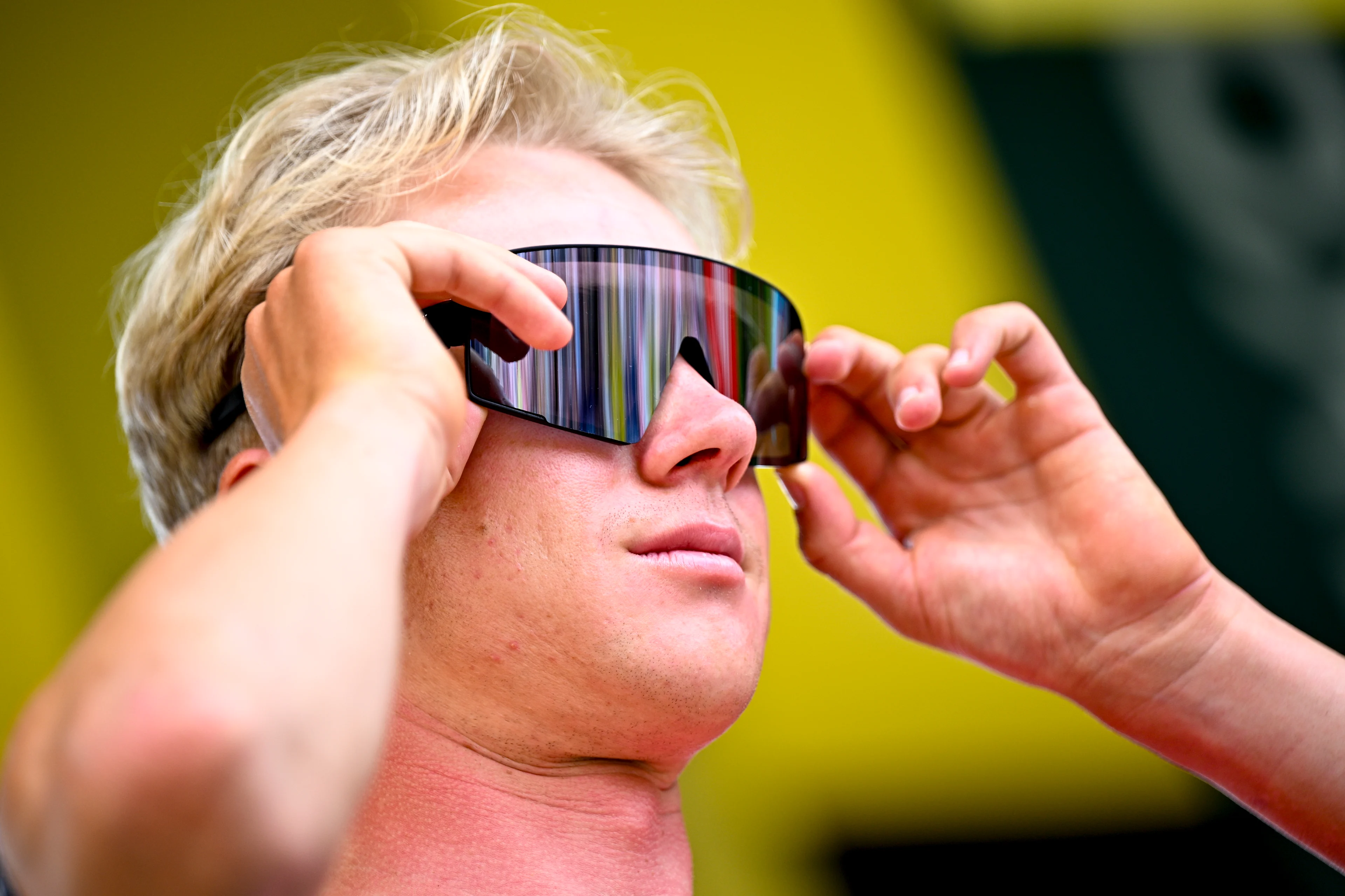 Belgian Maxim Van Gils of Lotto Dstny pictured at the start of stage 12 of the 2024 Tour de France cycling race, from Aurillac to Villeneuve-sur-Lot, France (203,6km) on Thursday 11 July 2024. The 111th edition of the Tour de France starts on Saturday 29 June and will finish in Nice, France on 21 July. BELGA PHOTO JASPER JACOBS