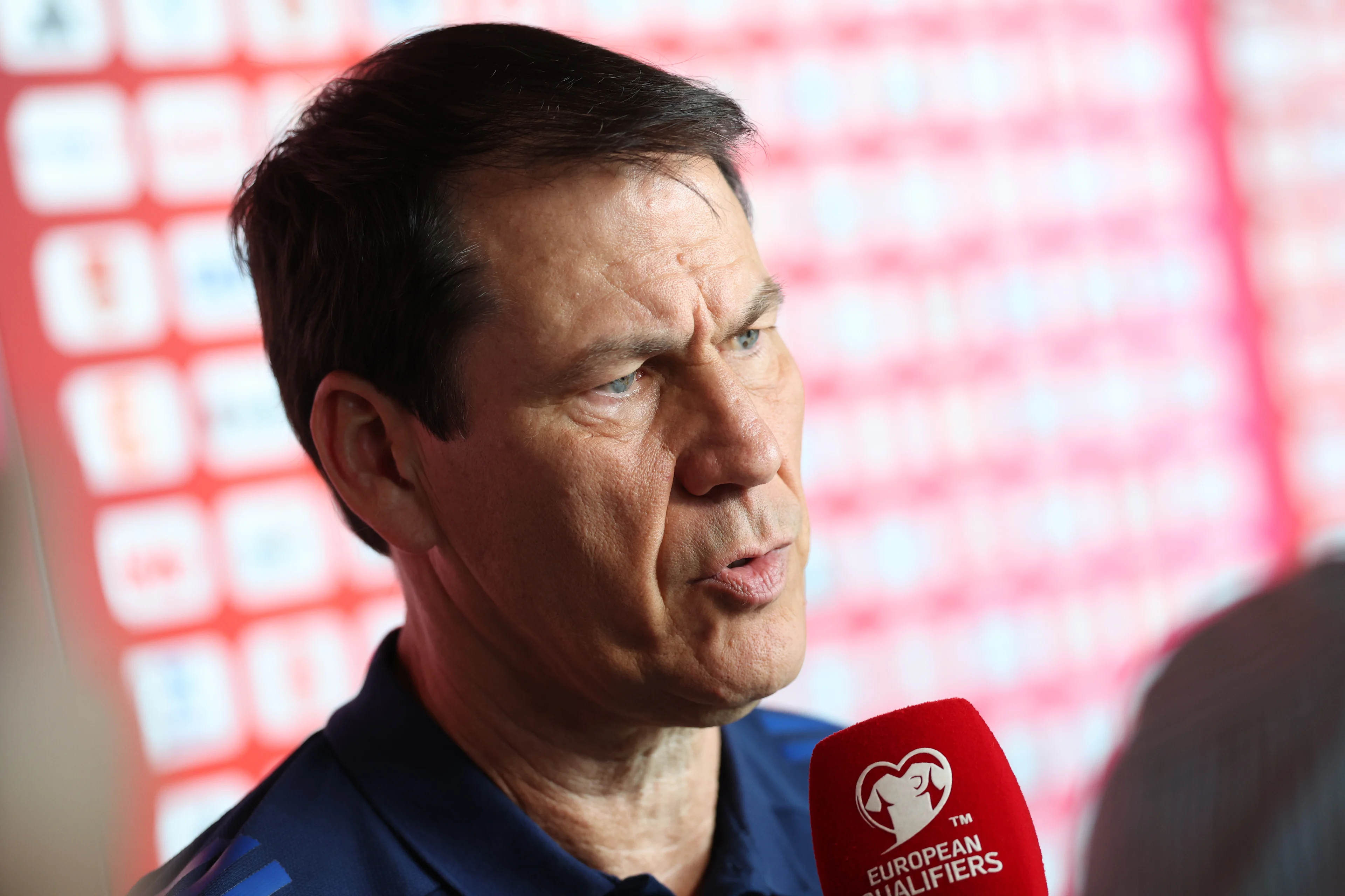 Belgium's head coach Rudi Garcia pictured during a press conference of the Red Devils, the Belgian national soccer team, at the Proximus Basecamp in Tubize, Saturday 06 September 2025. The team is preparing for the match against Kazakhstan (07/09). BELGA PHOTO VIRGINIE LEFOUR
