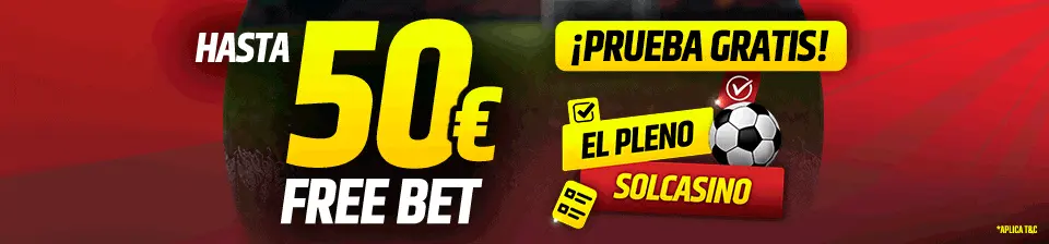 ¿Conoces el fútbol al detalle? Demuéstralo en El Pleno de Solcasino y gana hasta 50€ en freebet.