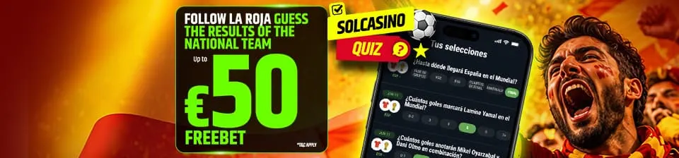 Complete the Solcasino Quiz and win up to €50 in freebet.