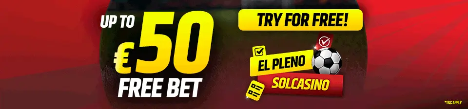 Do you know soccer in detail? Prove it in El Pleno de Solcasino and win up to 50€ in freebet.
