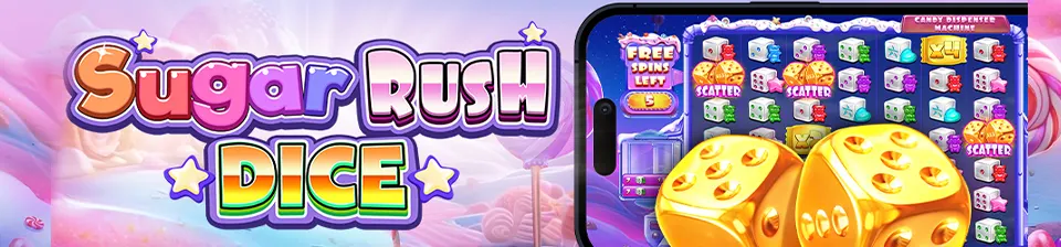 Plenty of candies, delicious wins, and a good dose of sugar await you on the new Sugar Rush Dice slot machine from Pragmatic Play!