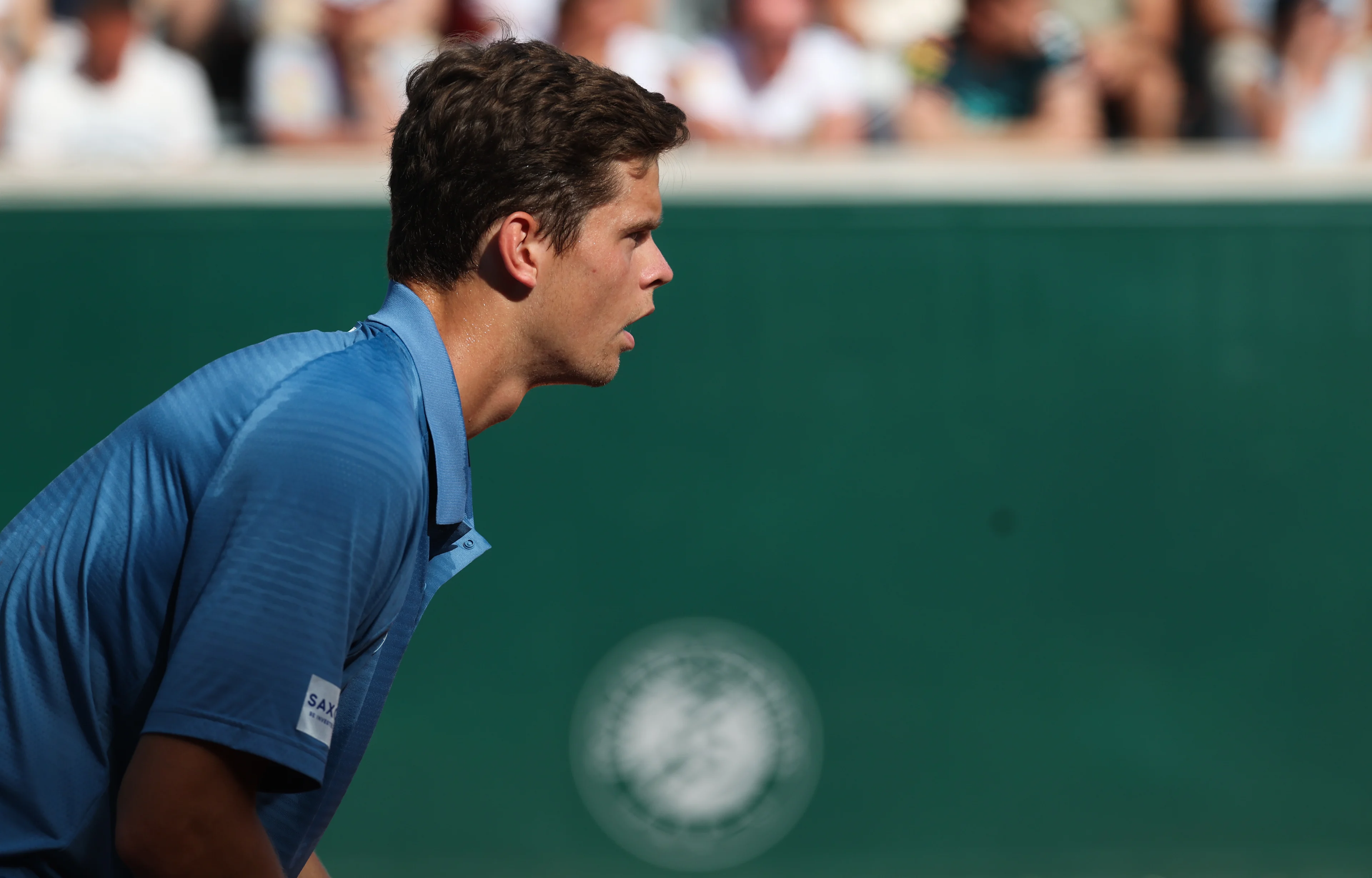 Belgian Alexander Blockx pictured during a first round match in the men's singles between Belgian Blockx and Hong Kong's Wong at the Roland Garros French Open tennis tournament, in Paris, France, Sunday 24 May 2026. This year's tournament takes place from 18 May to 07 June. BELGA PHOTO VIRGINIE LEFOUR