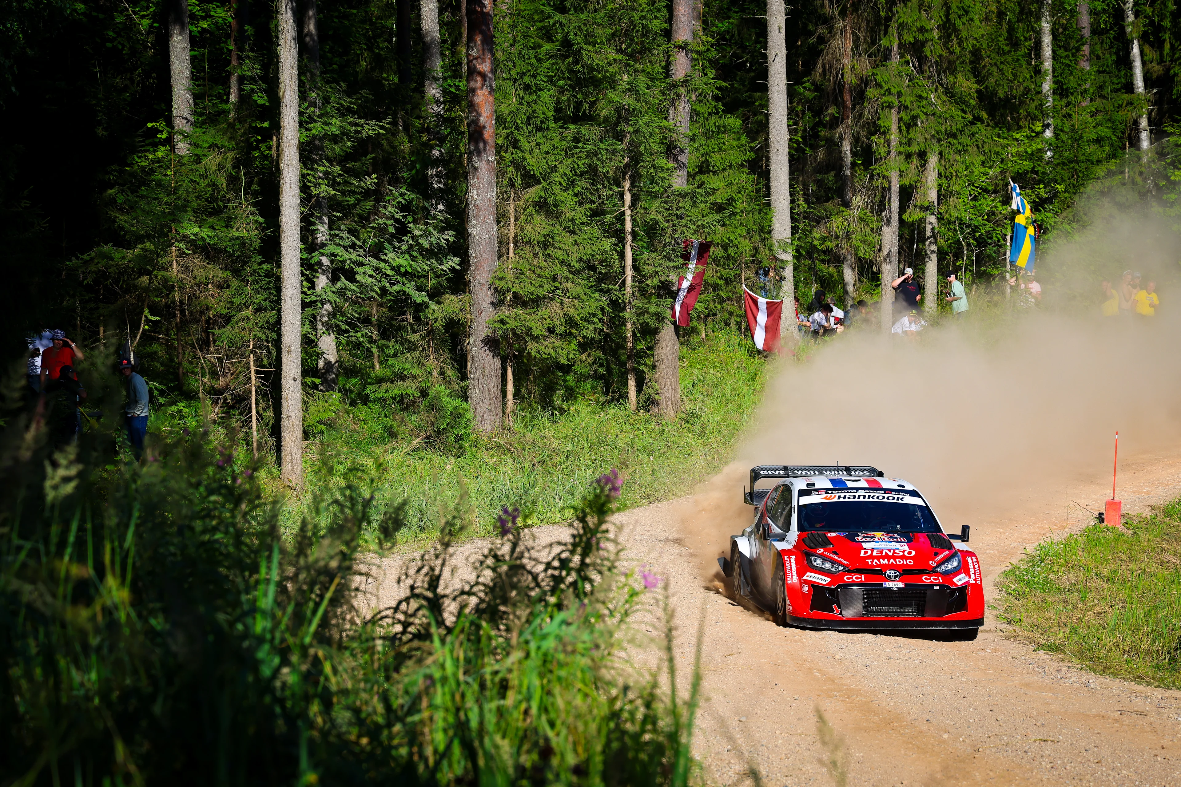 ATTENTION EDITORS - HAND OUT PICTURES - EDITORIAL USE ONLY - MANDATORY CREDIT 'Toyota Gazoo Racing' This handout picture, distributed by Eric Dupain, shows Sebastien Ogier during the WRC Estonia Rally 2026. PHOTO HANDOUT TOYOTA GAZOO RACING *** Belga and Belga Editorial Board decline all responsibility regarding the content of this picture. ***