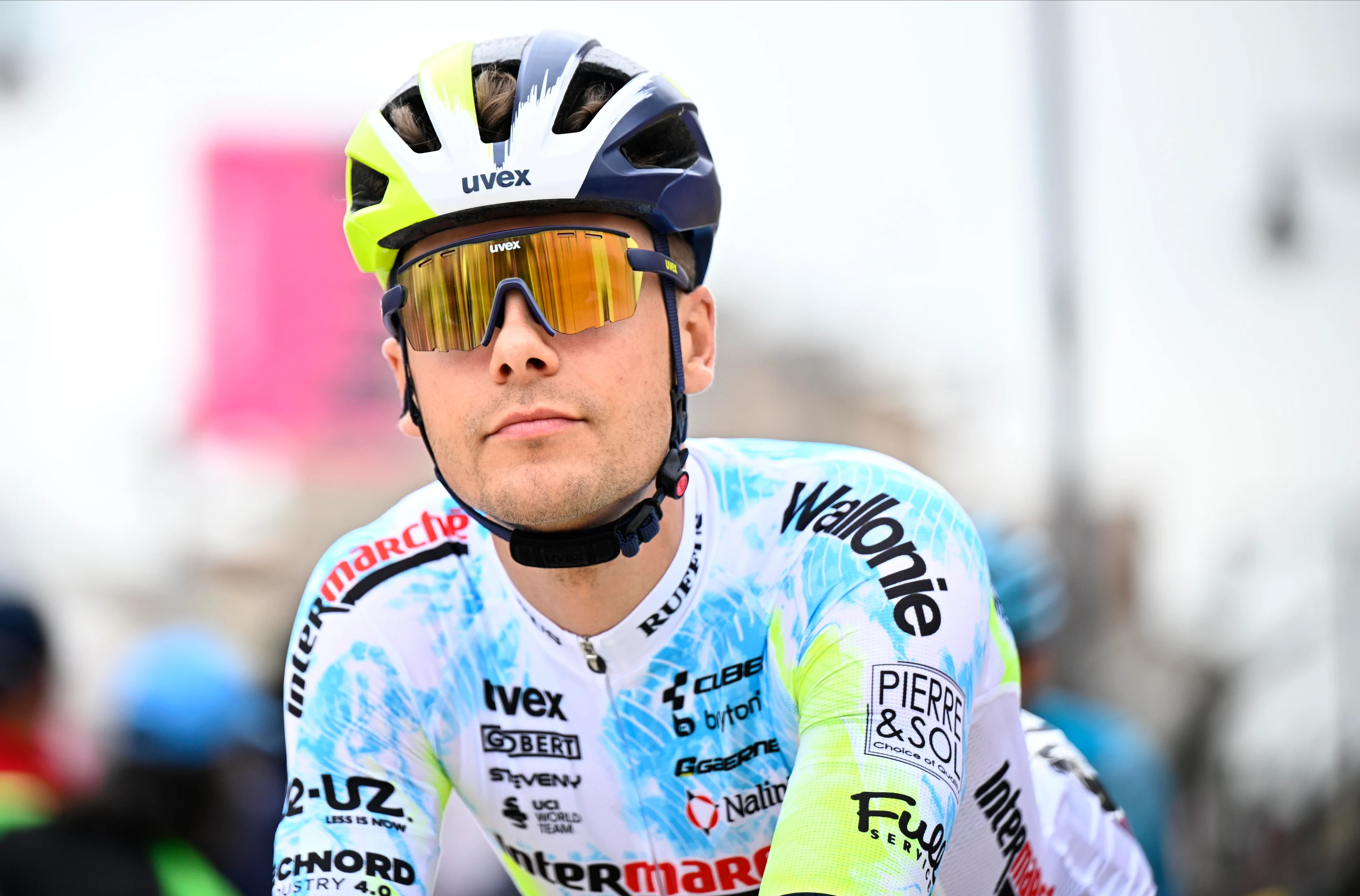 Belgian Arne Marit of Intermarche-Circus-Wanty pictured at the start of stage four of the 2023 Giro D'Italia cycling race, 175 km from Venosa to Lago Laceno, in Italy, Tuesday 09 May 2023. The 2023 Giro takes place from 06 to 28 May 2023. BELGA PHOTO JASPER JACOBS