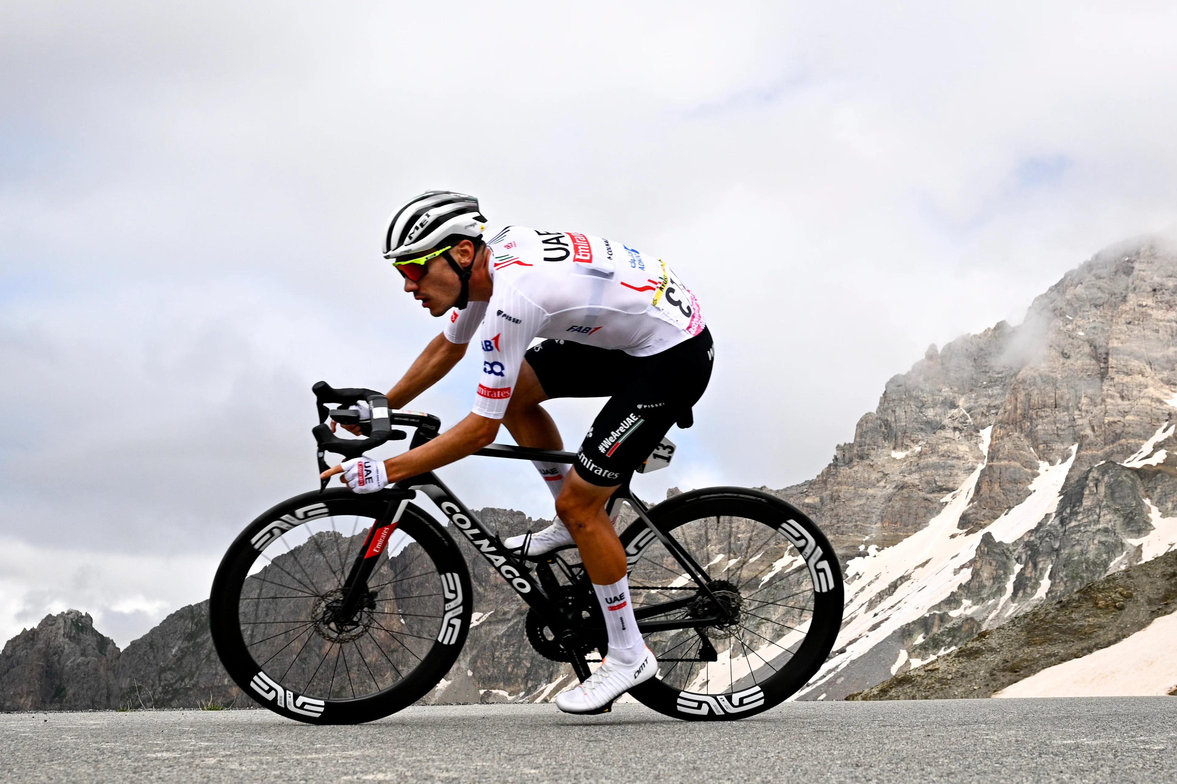 Spanish Juan Ayuso of UAE Team Emirates pictured in action during at the start of stage 4 of the 2024 Tour de France cycling race, from Pinerolo, Italy to Valloire, France (139,6 km) on Tuesday 02 July 2024. The 111th edition of the Tour de France starts on Saturday 29 June and will finish in Nice, France on 21 July. BELGA PHOTO JASPER JACOBS