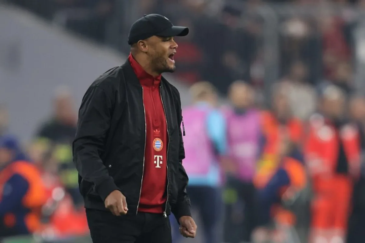 Bayern Munich's Belgian head coach Vincent Kompany reacts from the sidelines during the UEFA Champions League football match FC Bayern Munich vs GNK Dinamo Zagreb in Munich, southern Germany, on September 17, 2024.  Alexandra BEIER / AFP