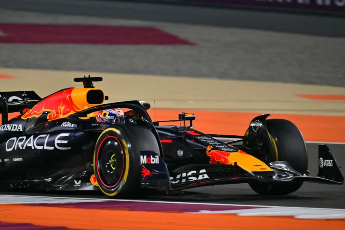 Red Bull Racing's Dutch driver Max Verstappen drives during the Formula One Qatar Grand Prix at the Lusail International Circuit in Lusail on November 30, 2025.  Andrej ISAKOVIC / AFP