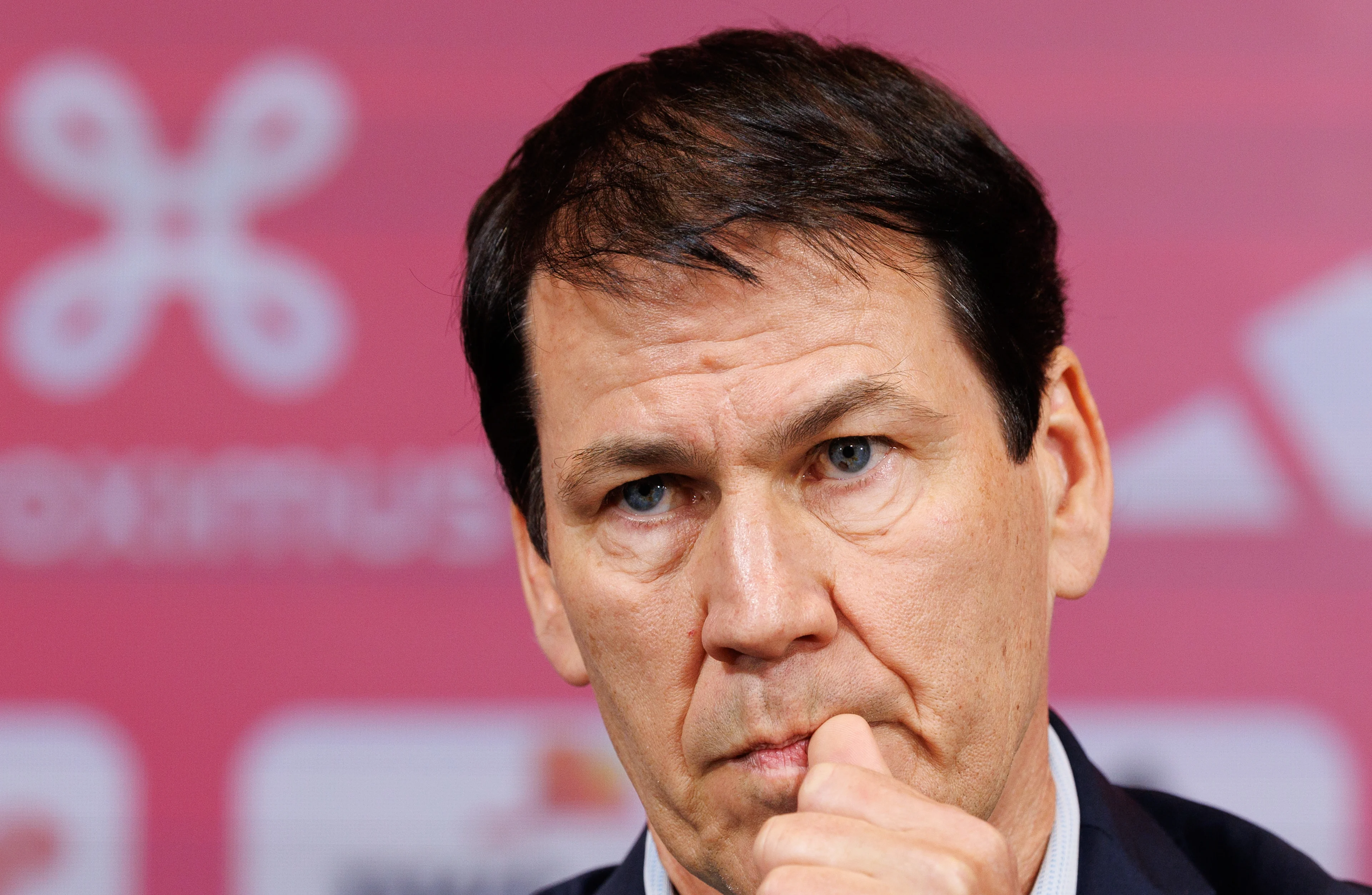 Belgium's new head coach Rudi Garcia pictured during a press conference of Belgium's national soccer team the Red Devils to present their new head coach, on Friday 24 January 2025, in Tubize. BELGA PHOTO BENOIT DOPPAGNE