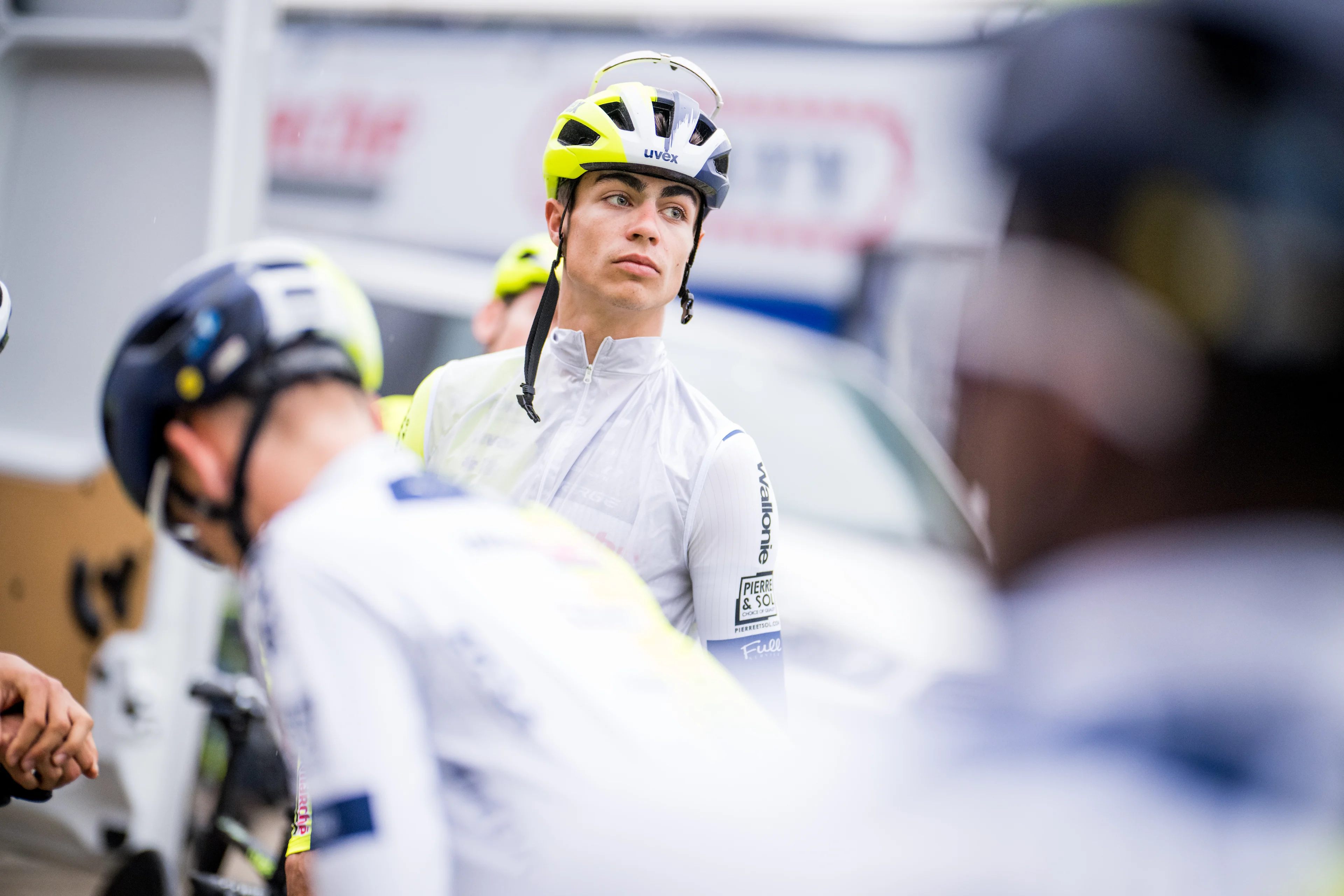 Italian Kevin Colleoni and Belgian Dries De Pooter pictured during a training session during the media day of Belgian cycling team Intermarche-Wanty, in Alicante, Spain, Friday 19 January 2024. BELGA PHOTO JASPER JACOBS