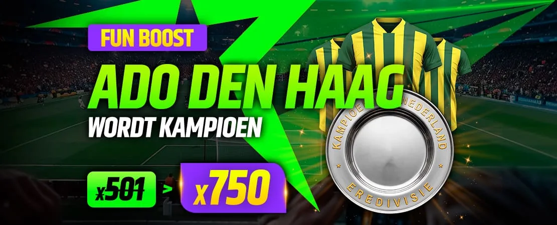 Fun Boost: ADO kampioen? 750x je inzet!