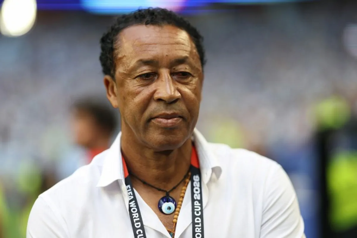 Cape Verde's head coach Bubista looks on ahead of the 2026 World Cup round of 32 football match between Argentina and Cape Verde at the Miami Stadium in Miami Gardens on July 3, 2026. PATRICIA DE MELO MOREIRA / AFP