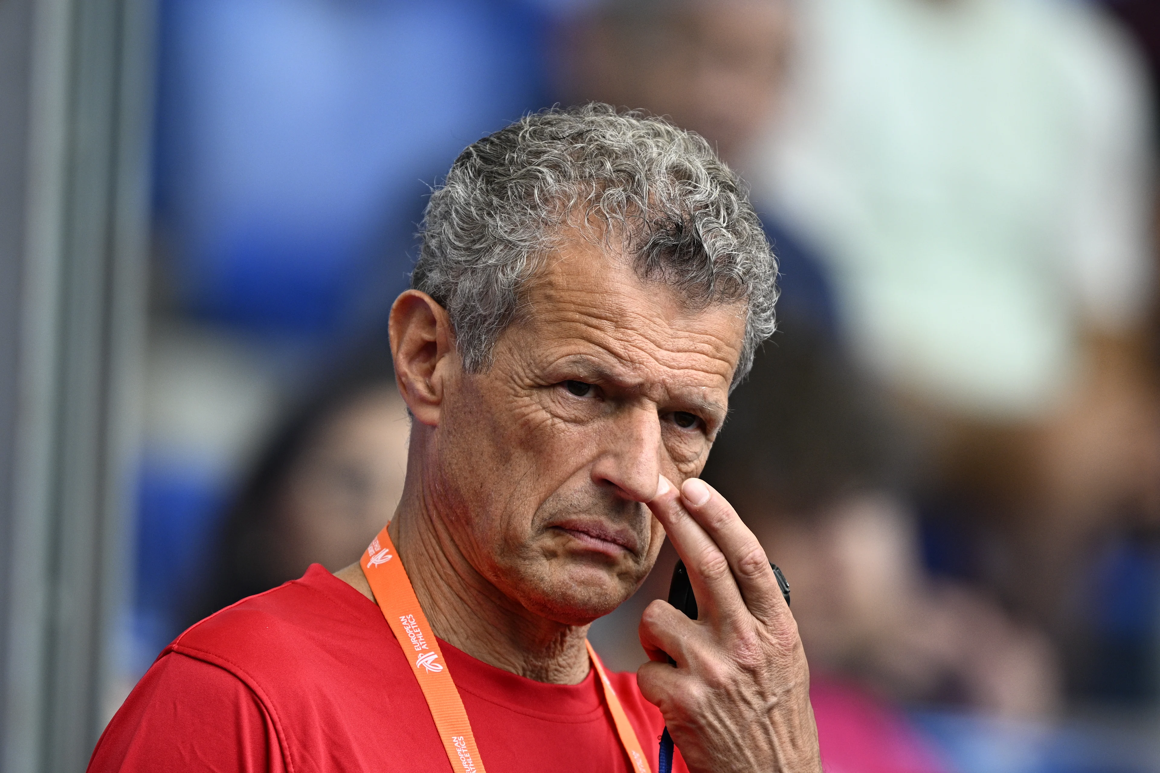 coach Jacques Borlee pictured during the European Championships Athletics in Rome, Italy, on Tuesday 11 June 2024. The European Athletics Championships take place from 7 to 12 June. BELGA PHOTO JASPER JACOBS