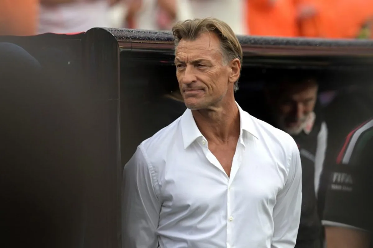 Tunisia's French head coach Herve Renard gestures during the 2026 World Cup Group F football match between Tunisia and the Netherlands at the Kansas City Stadium in Kansas City on June 25, 2026. Juan MABROMATA / AFP
