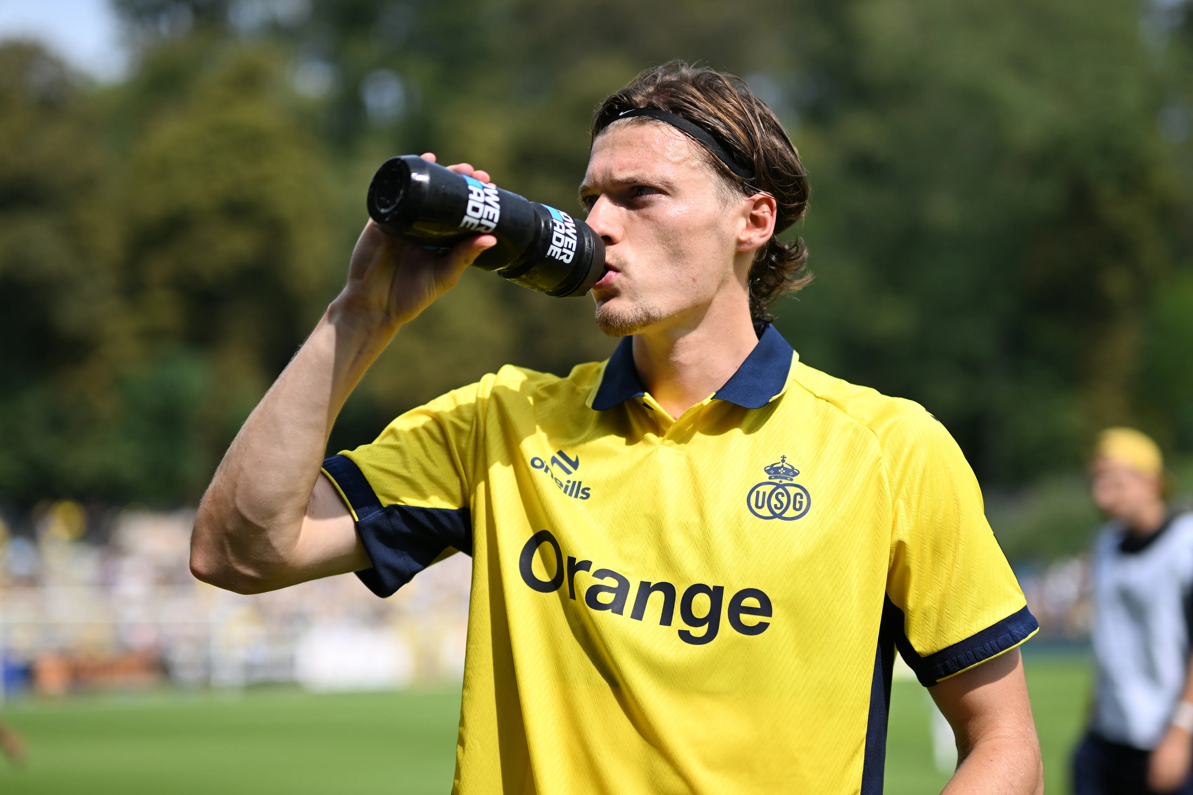 Union's Fedde Leysen pictured before a soccer match between Union Saint-Gilloise and SV Zulte Waregem, Saturday 15 August 2026 in Brussels, on day 2 of the 2026-2027 'Jupiler Pro League' first division of the Belgian championship. BELGA PHOTO MAARTEN STRAETEMANS