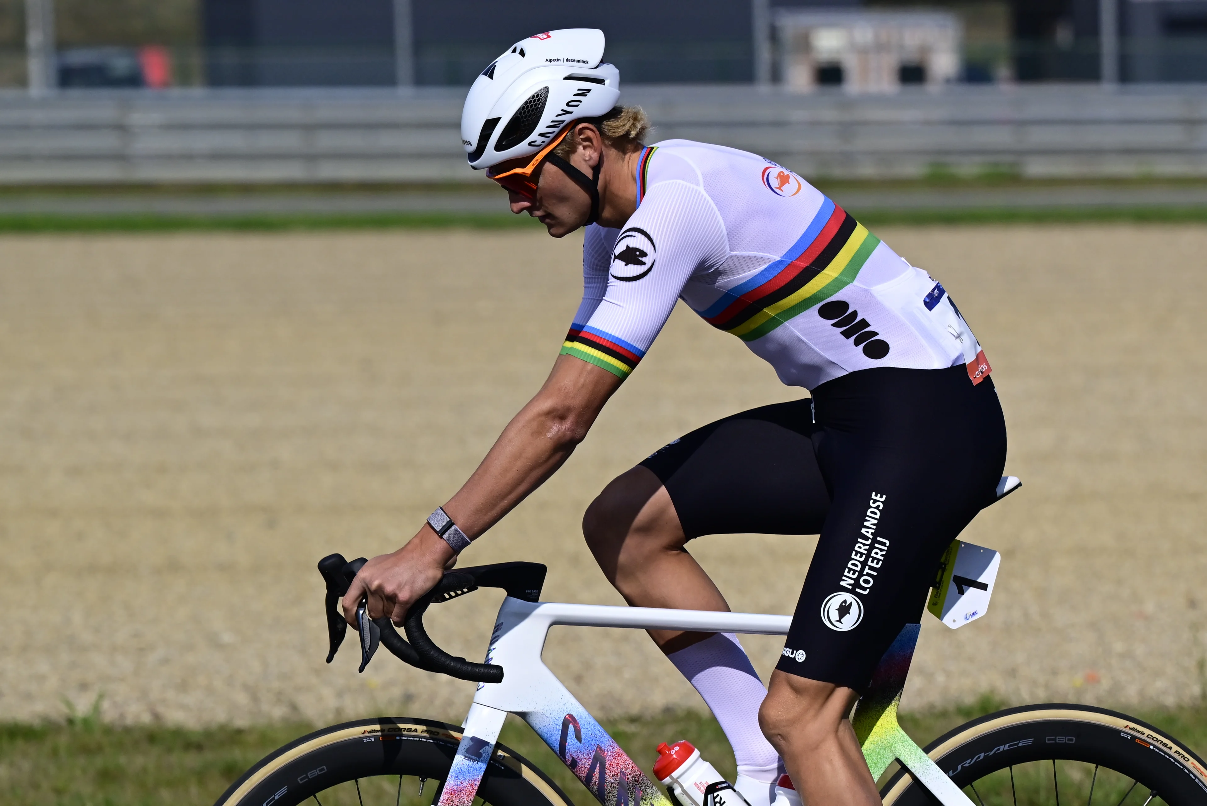 Dutch Mathieu van der Poel and pictured in action during the Men's Elite Road Race at the European Championship 2024, in Hasselt, Sunday 15 September 2024. The UEC Road European Championships 2024 will take place from 11 to 15 september in Limburg, Belgium. BELGA PHOTO DIRK WAEM