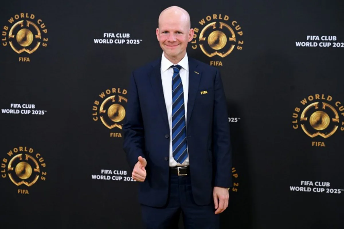 FIFA Secretary General Mattias Grafstrom arrives for the Club World Cup 2025 Group A football match between Egypt's Al-Ahly and US Inter Miami at the Hard Rock stadium in Miami on June 14, 2025.  ROBERTO SCHMIDT / AFP