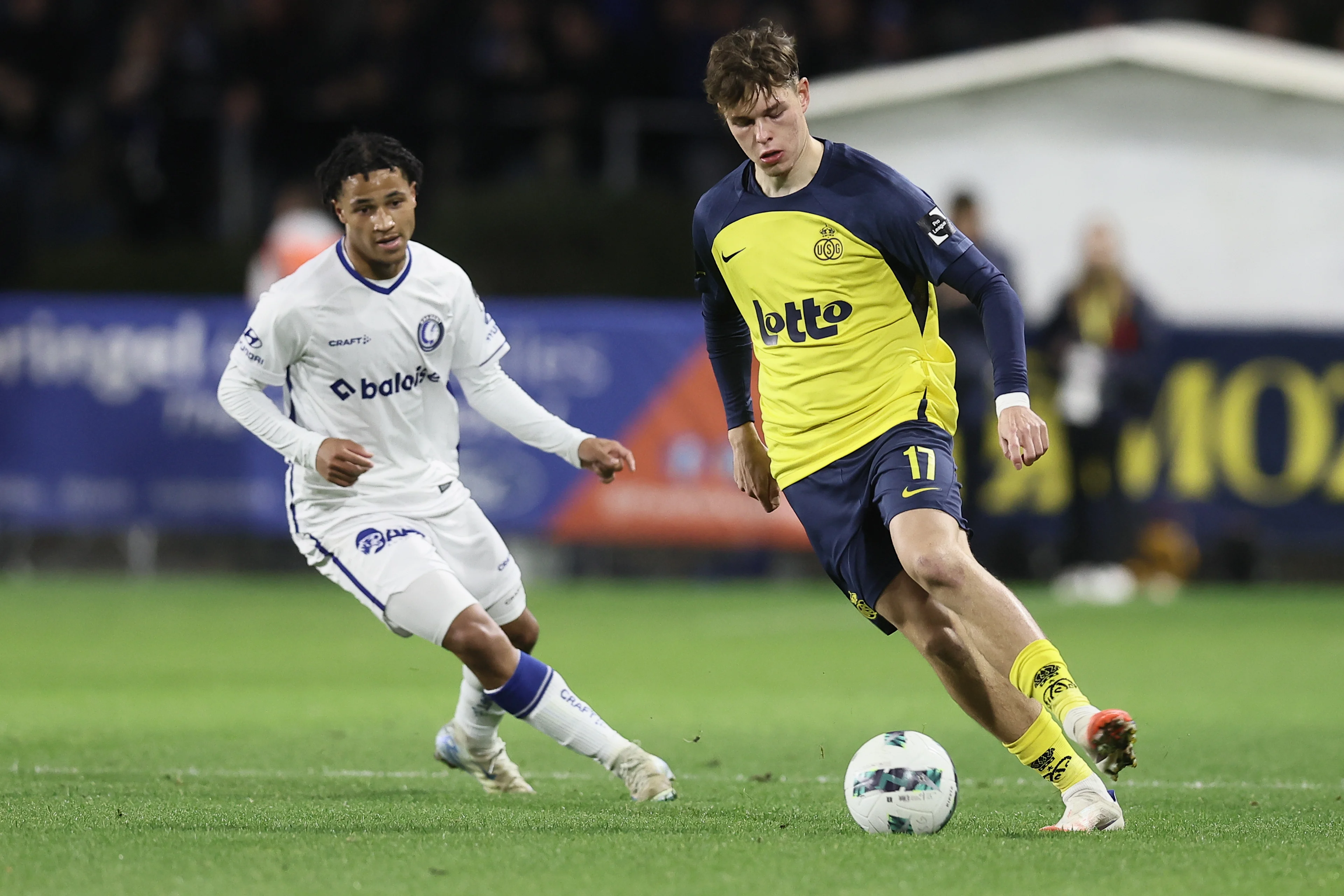 Union's Casper Terho pictured in action during a soccer match between Royale Union Saint-Gilloise and KAA Gent, Saturday 19 October 2024 in Brussels, on day 11 of the 2024-2025 season of the 'Jupiler Pro League' first division of the Belgian championship. BELGA PHOTO BRUNO FAHY