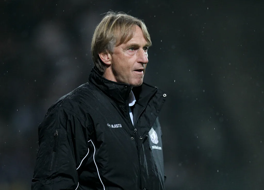 20121124 - ANTWERP, BELGIUM: Beerschot's head coach Adrie Koster pictured during the Jupiler Pro League match between Beerschot AC and Anderlecht, in Antwerp, Saturday 24 November 2012, on day 17 of the Belgian soccer championship. BELGA PHOTO VIRGINIE LEFOUR