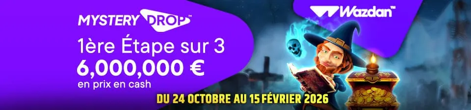 Le Mystery Drop de Wazdan propose une cagnotte spectaculaire de pas moins de 6.000.000 € !