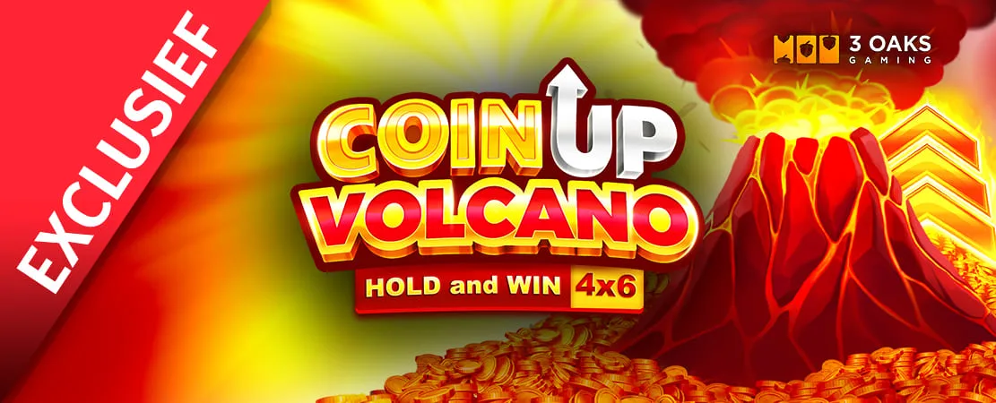 🌋 Coin Up Volcano van 3 Oaks – Exclusief bij Starcasino