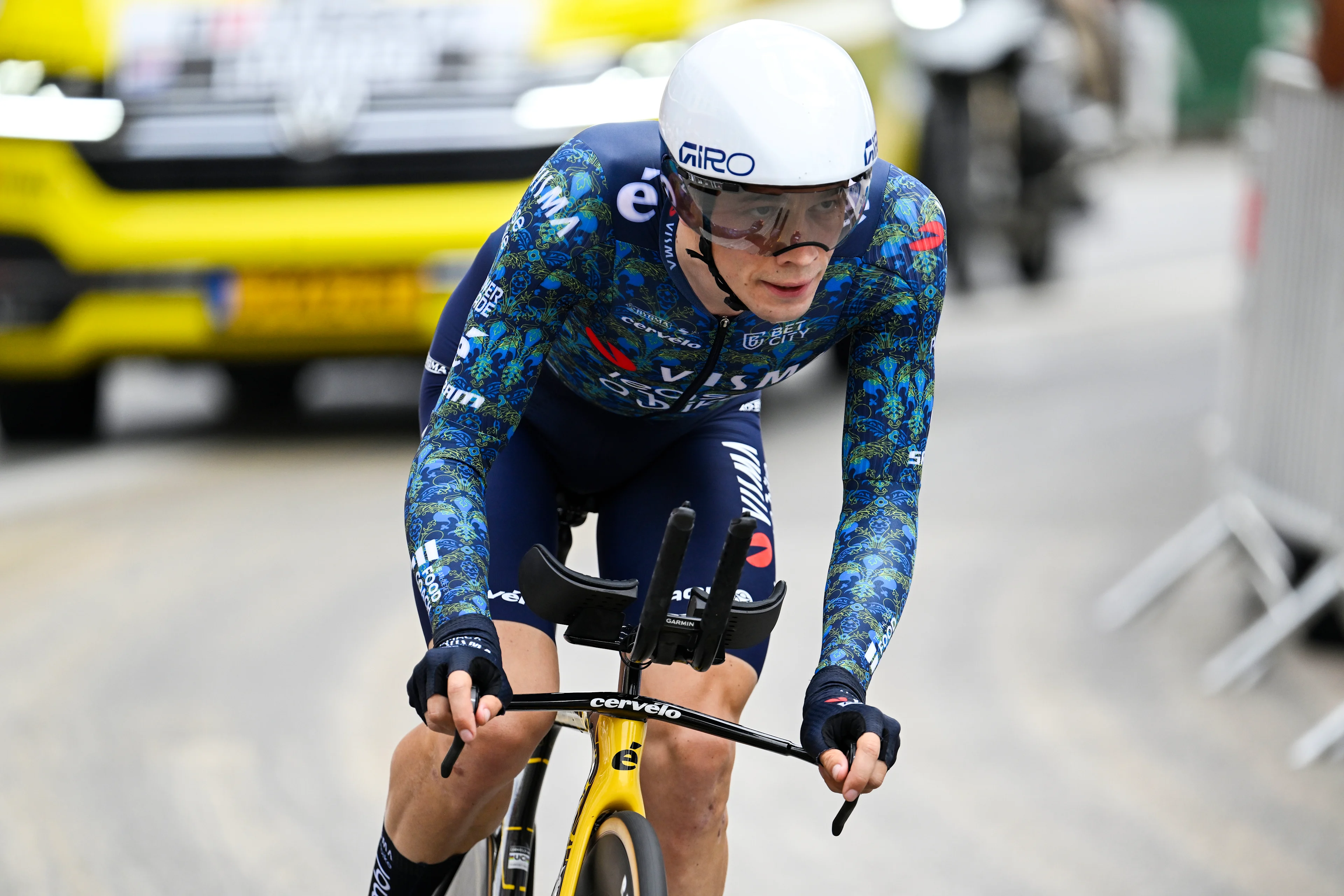 Dutch Bart Lemmen of Team Visma-Lease a Bike pictured in action during stage 21, the final stage of the 2024 Tour de France cycling race, an individual time trial from Monaco to Nice, France (33,7 km) on Sunday 21 July 2024. The 111th edition of the Tour de France starts on Saturday 29 June and will finish in Nice, France on 21 July. BELGA PHOTO TOM GOYVAERTS