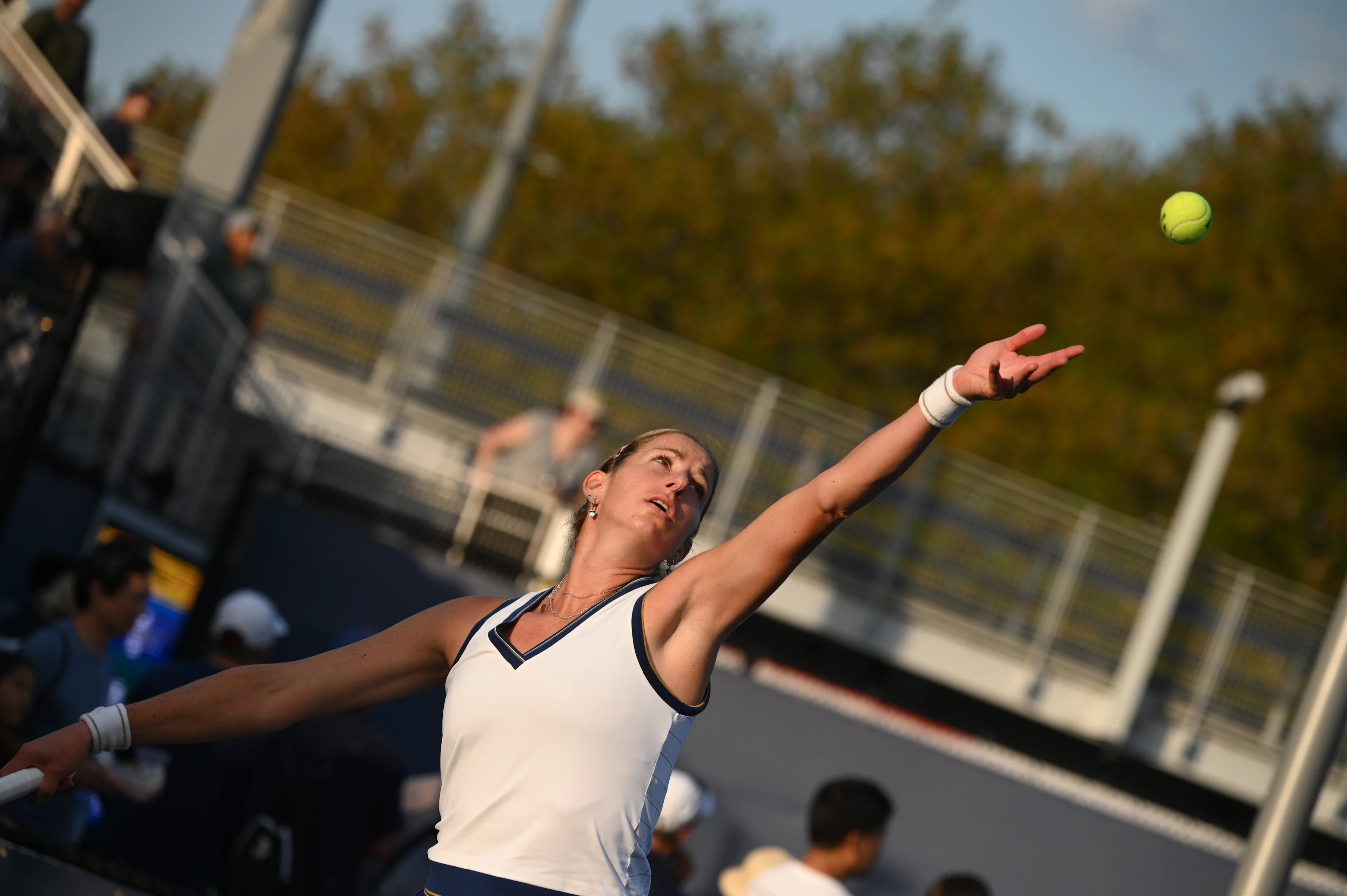 Magali Kempen pictured in action during a tennis match against Spanish Bolsova, in the Women's Qualifying Round at the 2023 US Open Grand Slam tennis tournament, at Flushing Meadow, New York City, USA, Tuesday 22 August 2023. BELGA PHOTO TONY BEHAR