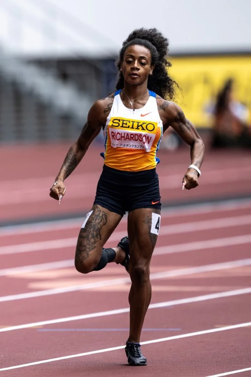 USA's Sha'Carri Richardson competes in the women's 100m athletics event during the Golden Grand Prix Japan at the National Stadium in Tokyo on May 18, 2025. Philip FONG / AFP