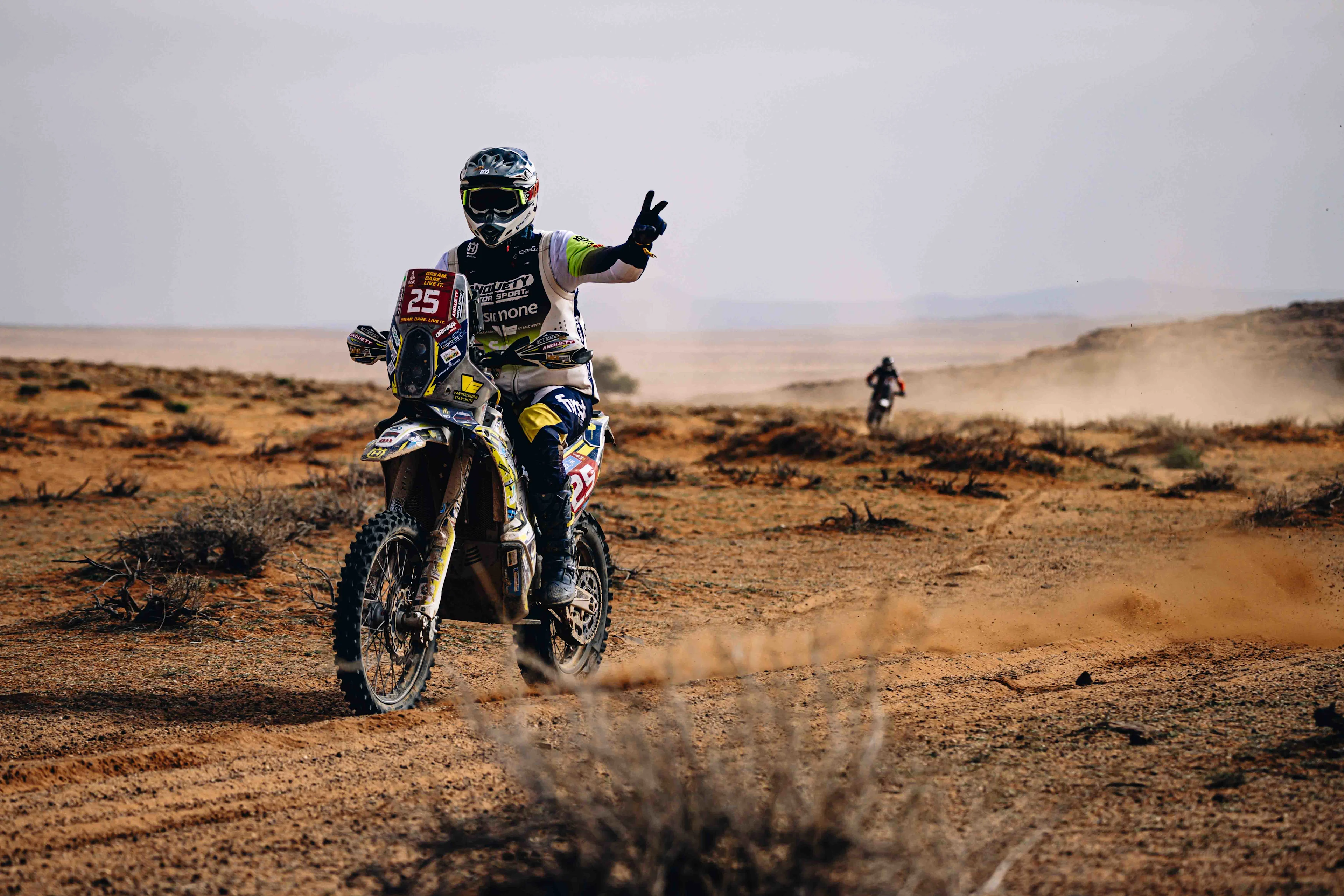 ATTENTION EDITORS - HAND OUT PICTURES - EDITORIAL USE ONLY - MANDATORY CREDIT:  SIMON BAUCHAU -   Hand out pictures dated from Wednesday 08 January 2025, shows Jerome Martiny during the stage 4 of the 2025 Dakar rally race, in Saoudi Arabia.   *** Belga and Belga Editorial Board decline all responsibility regarding the content of this picture. *** PHOTO HAND OUT SIMON BACHAU