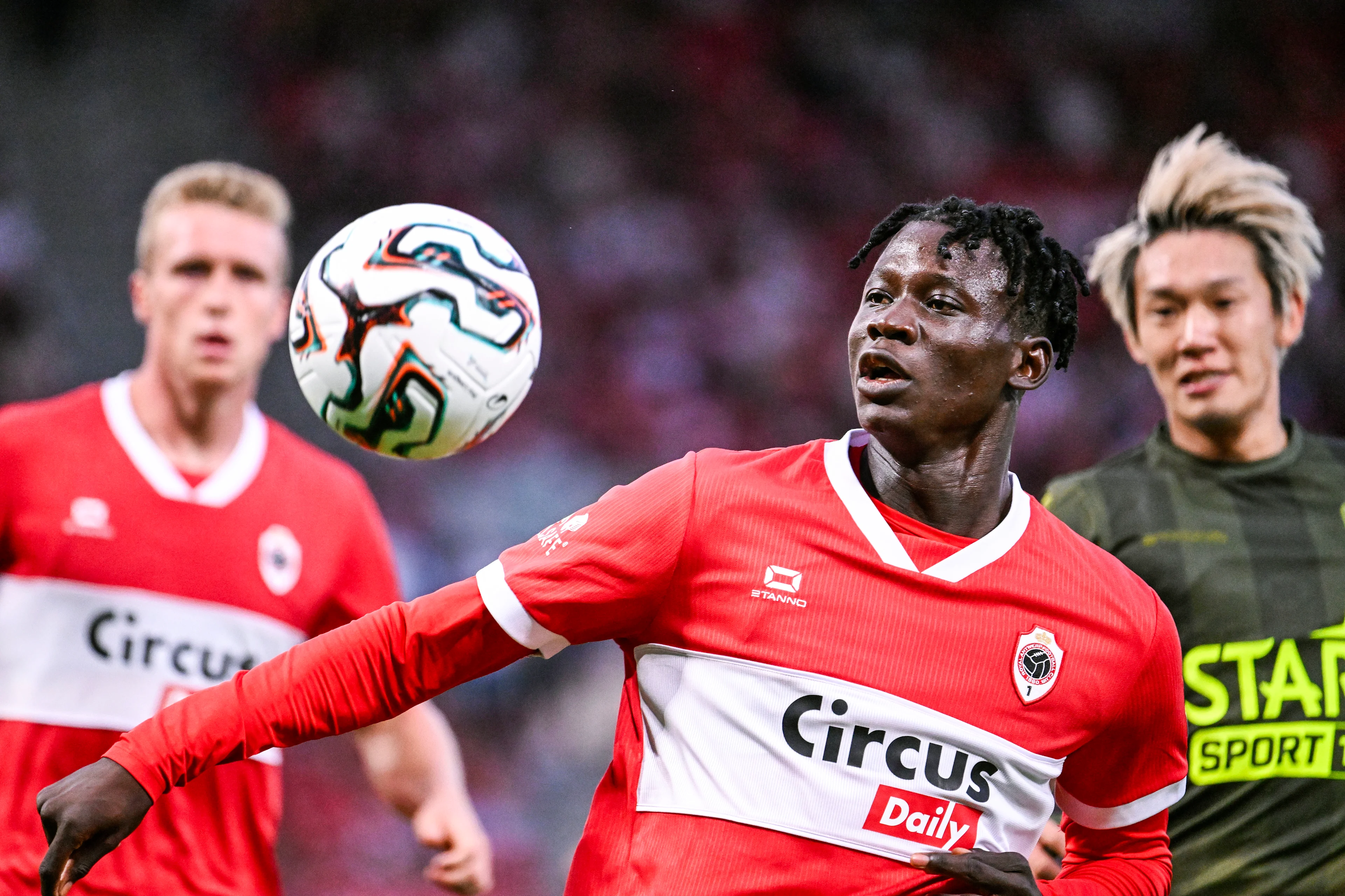 Antwerp's Gabriel David pictured in action during a soccer match between Royal Antwerp FC and OH Leuven, Sunday 10 August 2025 in Antwerp, on day 3 of the 2025-2026 'Jupiler Pro League' first division of the Belgian championship. BELGA PHOTO TOM GOYVAERTS