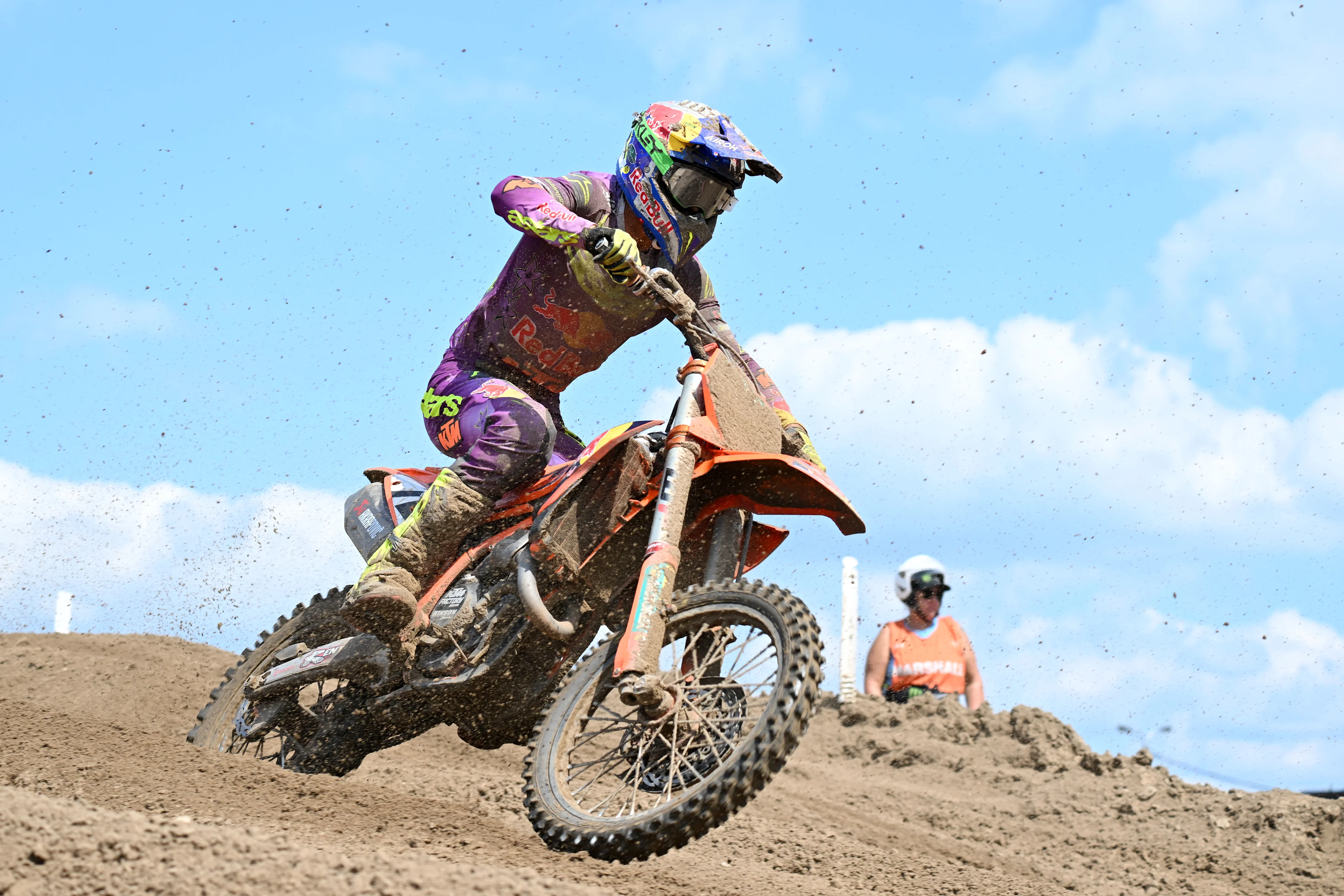 Belgian Liam Everts pictured in action during the MX2 race at the motocross MXGP Grand Prix Flanders event, race 14/20 of the FIM Motocross World Championship, Sunday 28 July 2024 in Lommel. BELGA PHOTO MAARTEN STRAETEMANS