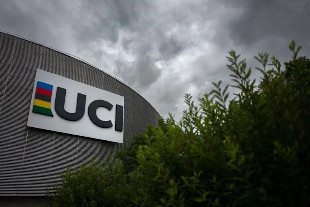 A picture taken on July 1, 2021 the headquarters of the world's cycling governing body UCI (International Cycling Union) in Aigle. Fabrice COFFRINI / AFP