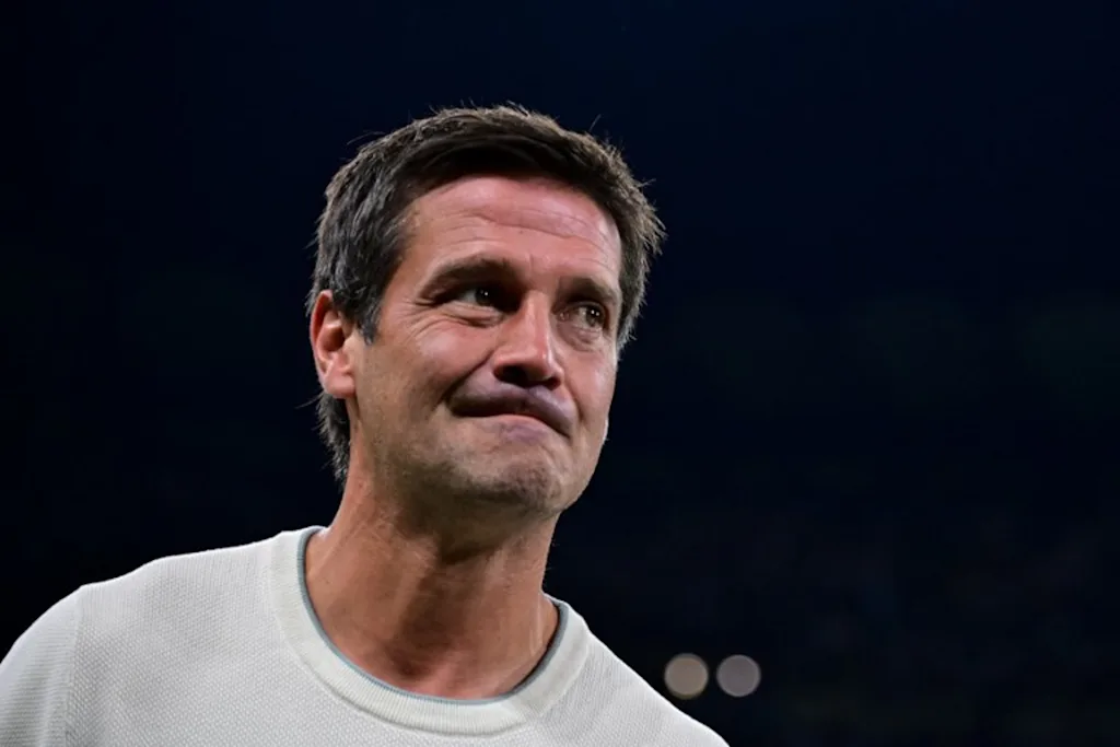 Inter Milan's Romanian coach Cristian Chivu looks on ahead of the Italian Serie A football match between Inter Milan and Udinese at the San Siro Stadium in Milan, Italy on September 14, 2026. Piero CRUCIATTI / AFP