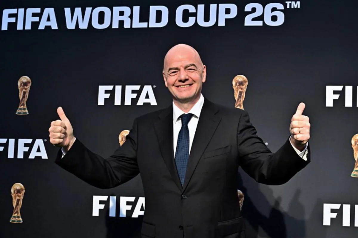 FIFA President Gianni Infantino arrives for the official FIFA World Cup 2026 brand #WeAre26 campaign launch in Los Angeles, California on May 17, 2023. With the launch of the #WeAre26 campaign, FIFA will unveil the official logo and brand identity of the 2026 World Cup and the 16 Host Cities, in Canada, Mexico, and the United States. The official competition branding will be accompanied by 16 special logos each relating to the host cities across the three countries. Frederic J. BROWN / AFP