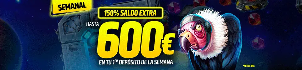 Saldo Extra Semanal: 150% hasta 600€ ⚡