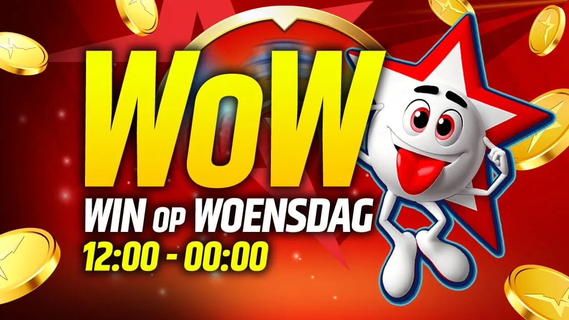 🎁 Draai aan het WoW Wheel! Elke woensdag bij Starcasino.nl