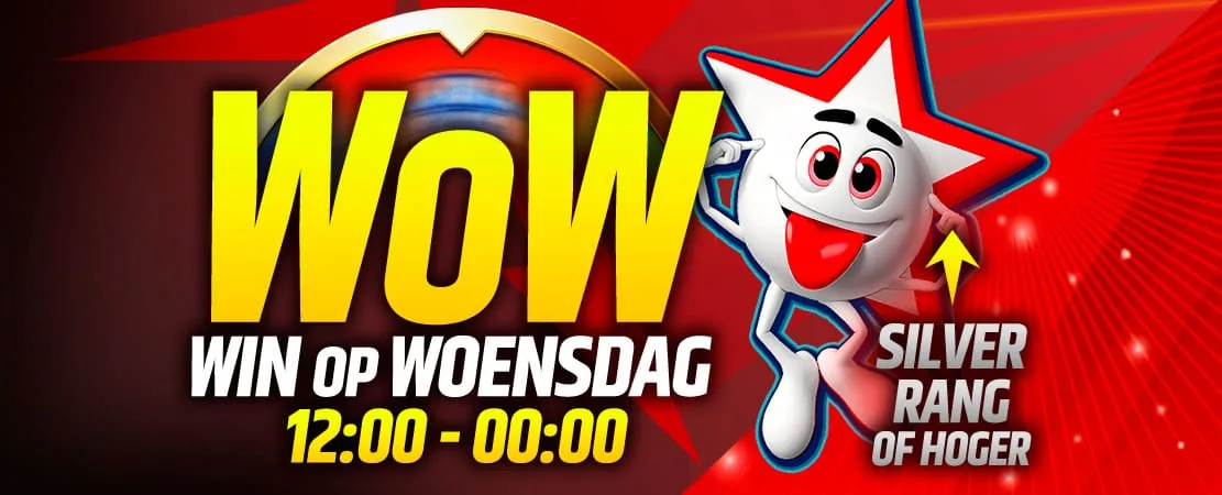 🎁 Draai aan het WoW Wheel! Elke woensdag bij Starcasino.nl