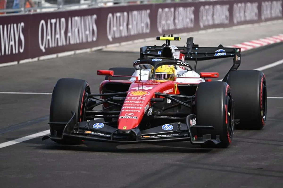 Ferrari's British driver Lewis Hamilton competes during the qualifying session at the Hungaroring racetrack in Mogyorod near Budapest, Hungary, on July 25, 2026 ahead of the Formula One Hungarian Grand Prix. Attila KISBENEDEK / POOL / AFP