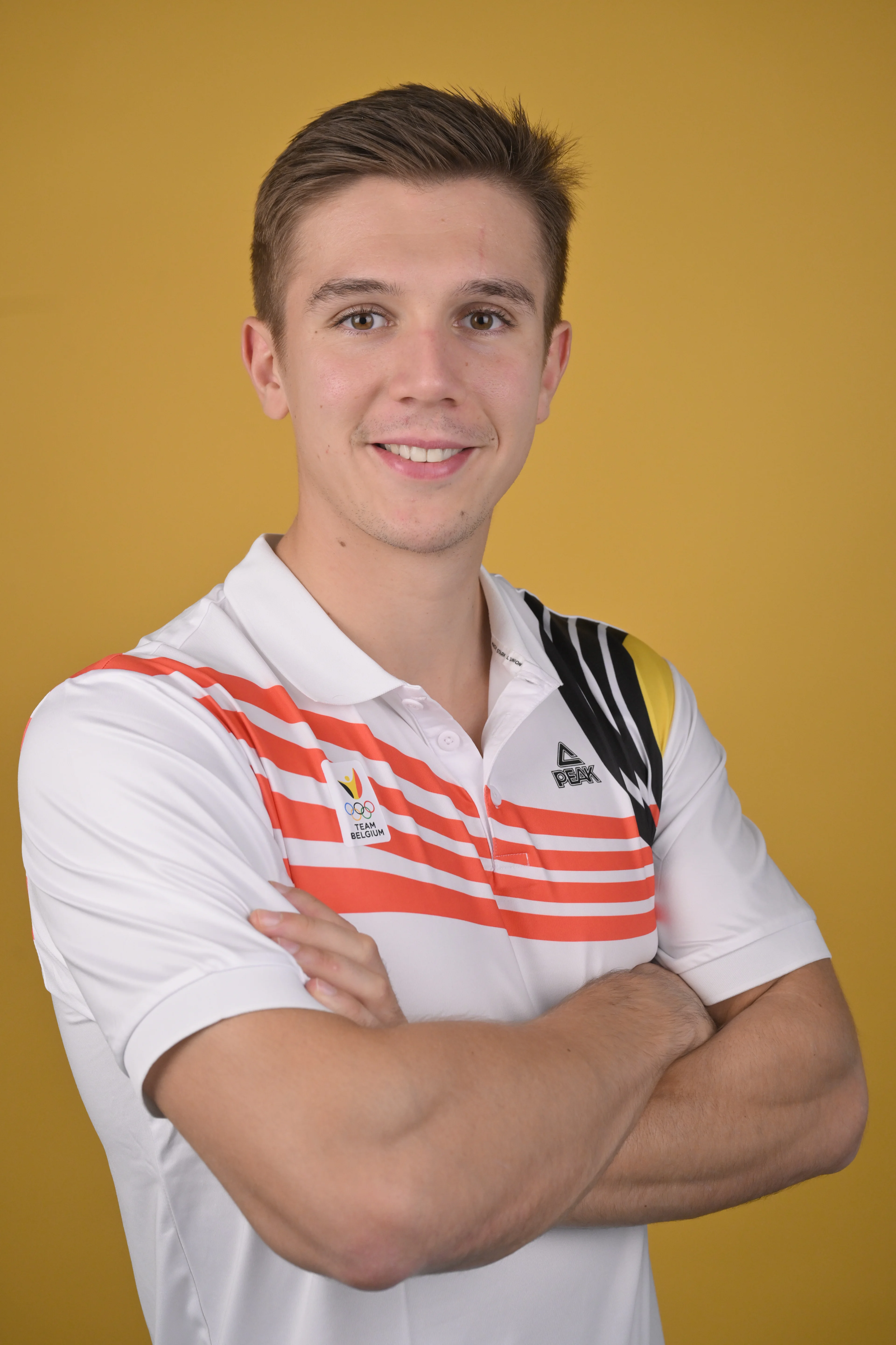 Belgian athlete Tristan Vandenbussche poses for the photographer during the annual stage of Team Belgium (13-20/11), in Belek, Turkey, Friday 15 November 2024, BELGA PHOTO ERIC LALMAND