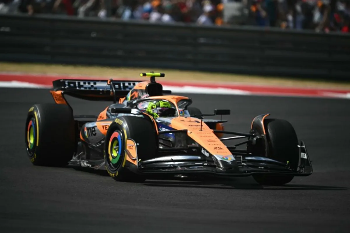 McLaren's British driver Lando Norris races during the United States Formula One Sprint at the Circuit of the Americas in Austin, Texas, on October 19, 2024. ANGELA WEISS / AFP