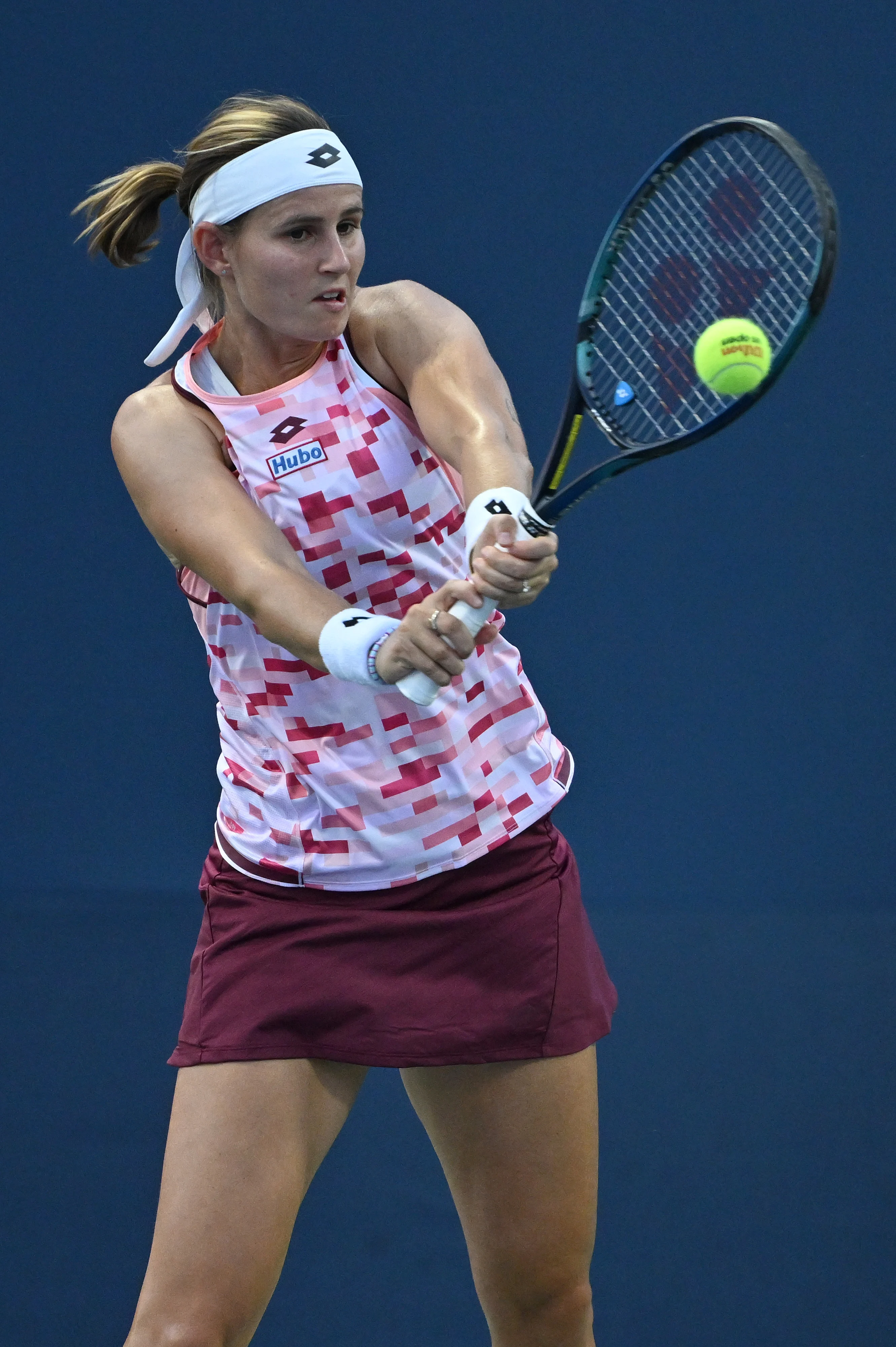 Greet Minnen of Belgium plays against Donna Vekic of Croatian in the Women' Singles Round 2 of the U.S. Open tennis tournament at USTA Billie Jean King National Tennis Center, New York, NY, August 28, 2024. (Photo by Anthony Behar/Sipa USA)