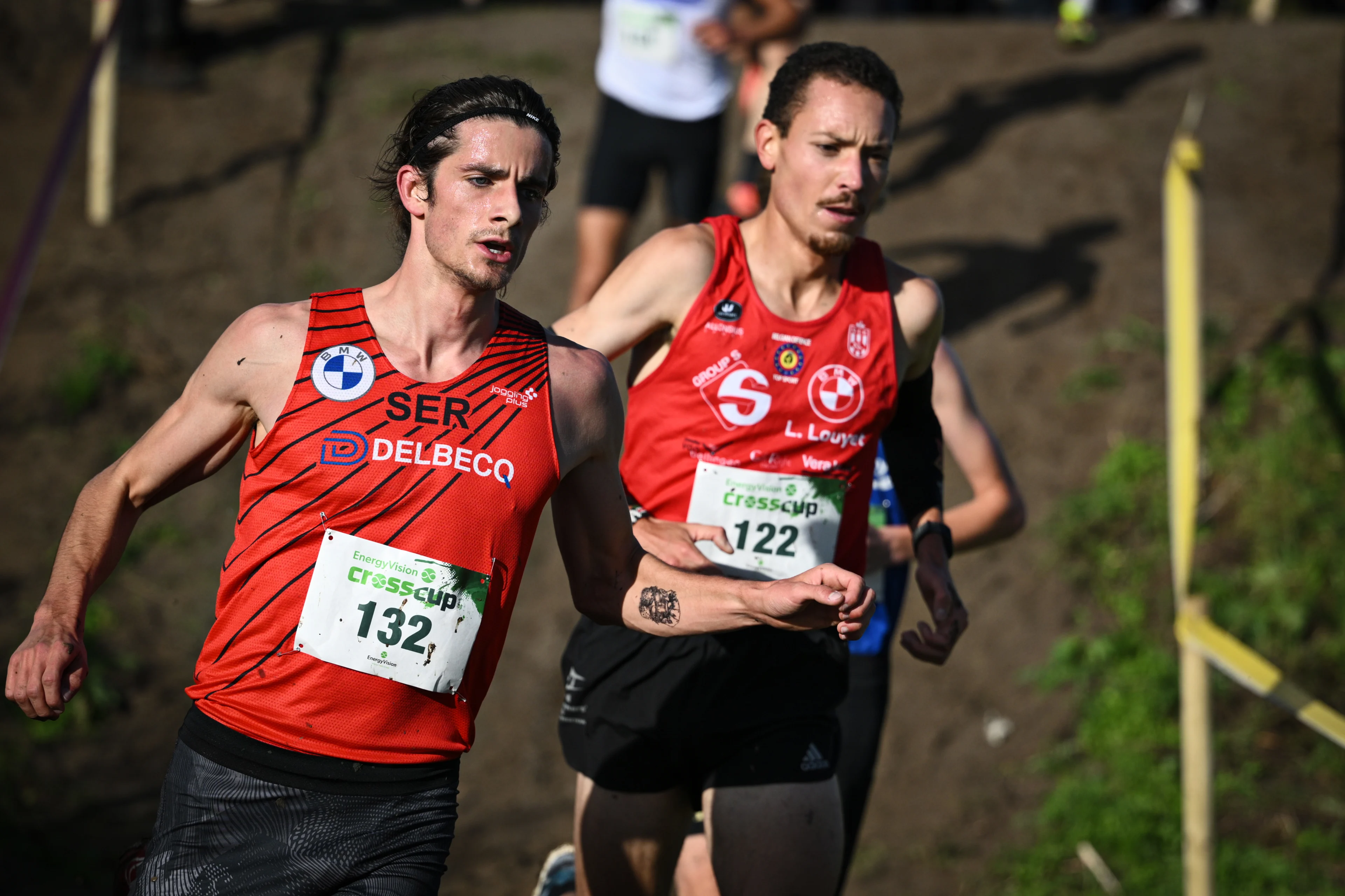 Belgian Antoine Senard the men's race at the CrossCup cross country running athletics event in Roeselare, the second stage of the CrossCup competition, Sunday 29 October 2023. BELGA PHOTO DAVID STOCKMAN