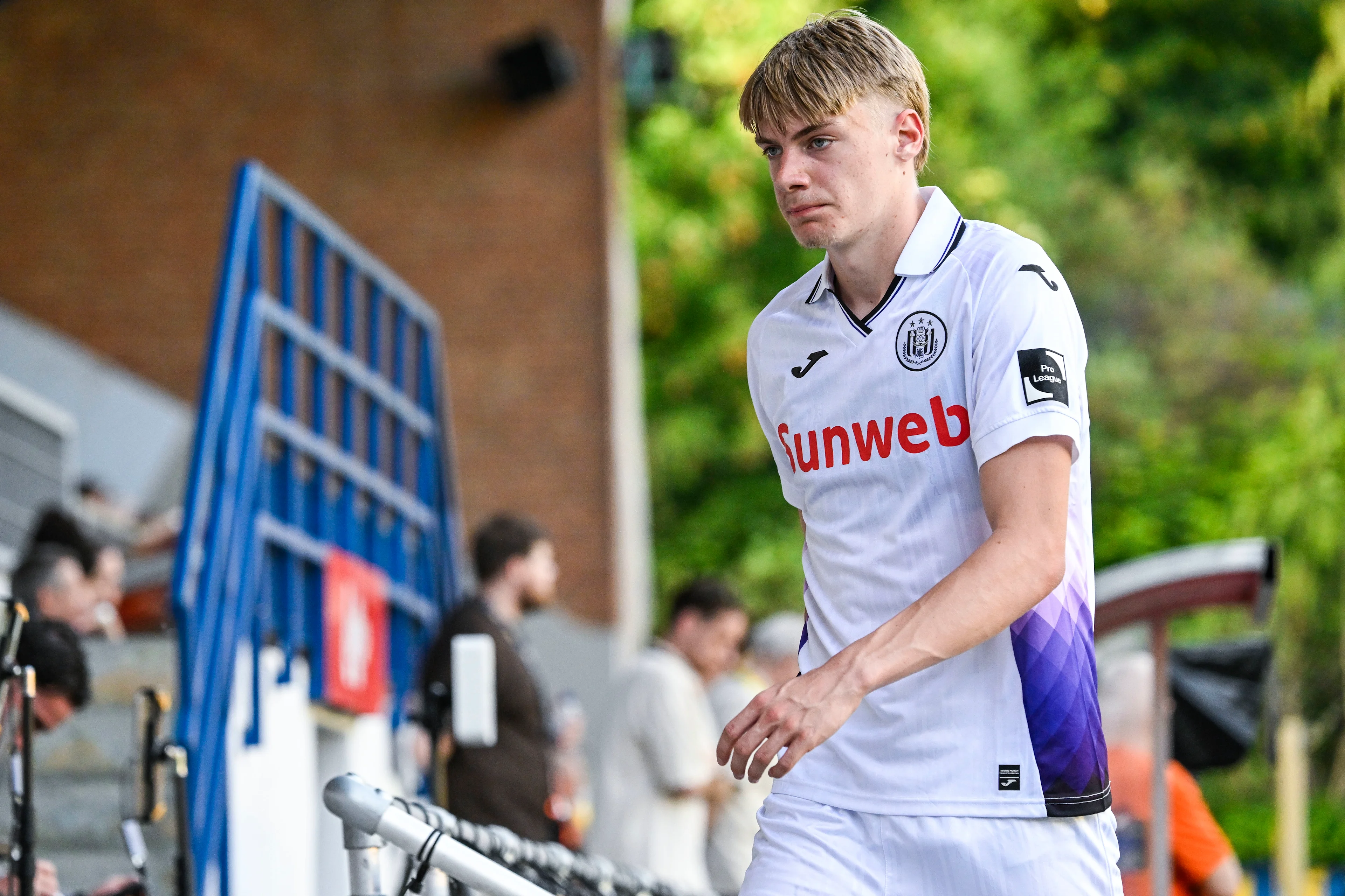 Anderlecht's Nathan De Cat pictured during a soccer match between Royale Union Saint-Gilloise and RSC Anderlecht, Sunday 24 May 2026 in Brussels, on the last day of the Champion's Play-offs of the 2025-2026 'Jupiler Pro League' first division of the Belgian championship. BELGA PHOTO TOM GOYVAERTS