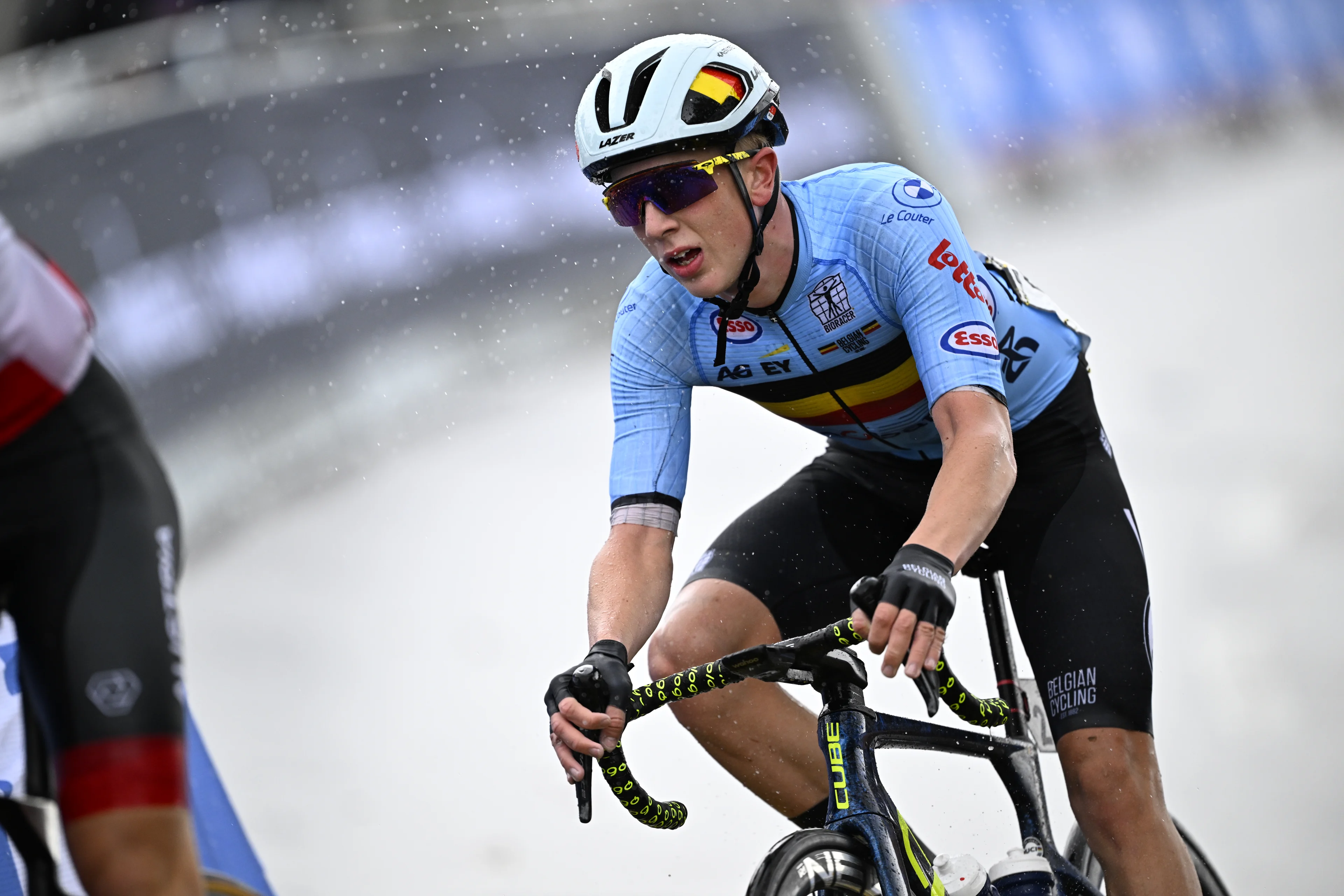 Belgian Claisse Edouard pictured in action during the Junior Men road race at the 2024 UCI Road and Para-Cycling Road World Championships, Thursday 26 September 2024, in Zurich, Switzerland. The Worlds are taking place from 21 to 29 September. BELGA PHOTO JASPER JACOBS