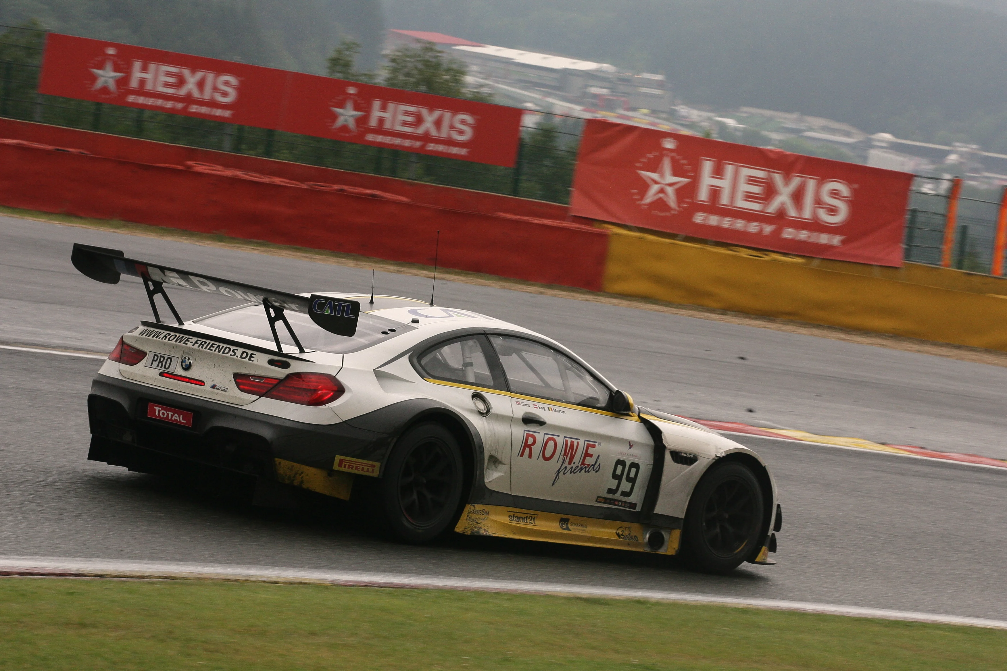 Belgian driver Maxime Martin and his teammates Austrian Philipp Eng and British Alex Sims win the 24 hours of Francorchamps racing event in Spa-Francorchamps, on Sunday 31 July 2016. BELGA PHOTO GEORGES DE COSTER