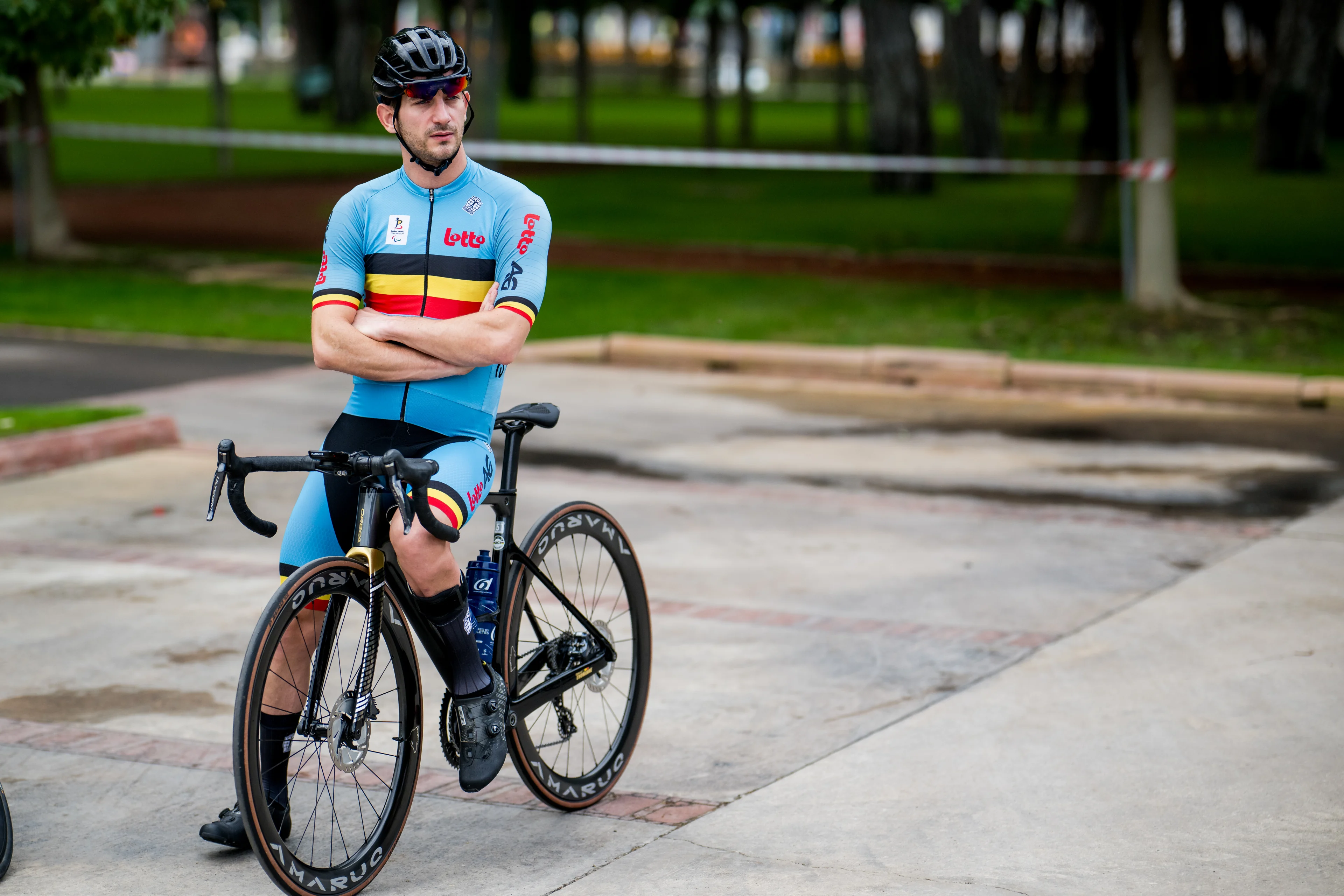 Thibaud Thomanne is seen at a training camp organized by the Belgian Paralympic Committee in Belek Turkey, Thursday 09 November 2023. BELGA PHOTO JASPER JACOBS