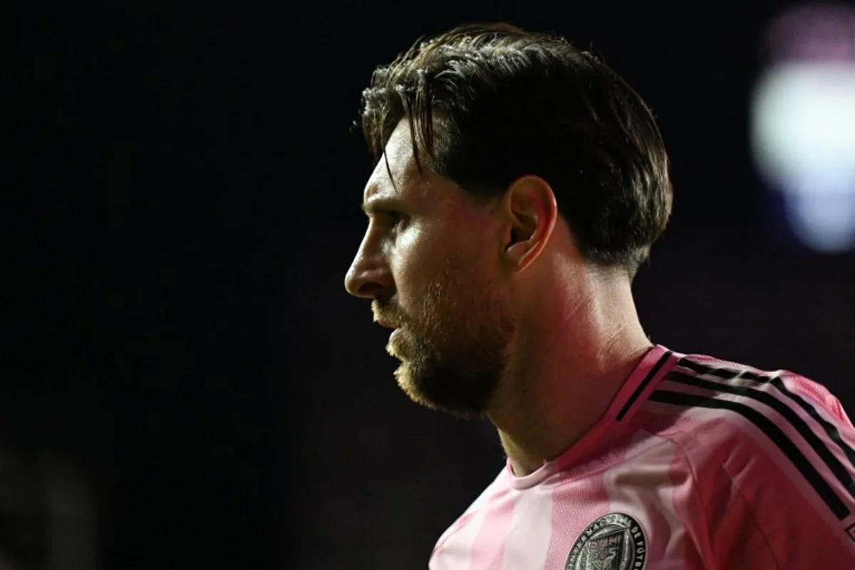 Inter Miami's Argentine forward #10 Lionel Messi looks on during the Major League Soccer (MLS) football match between Inter Miami and New York City at Chase Stadium in Fort Lauderdale, Florida on February 22, 2025.  Chandan Khanna / AFP