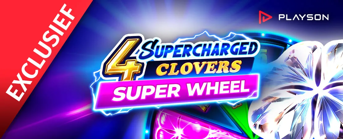 🍀 Nieuwe exclusief: 4 Supercharged Clovers: Super Wheel van Playson